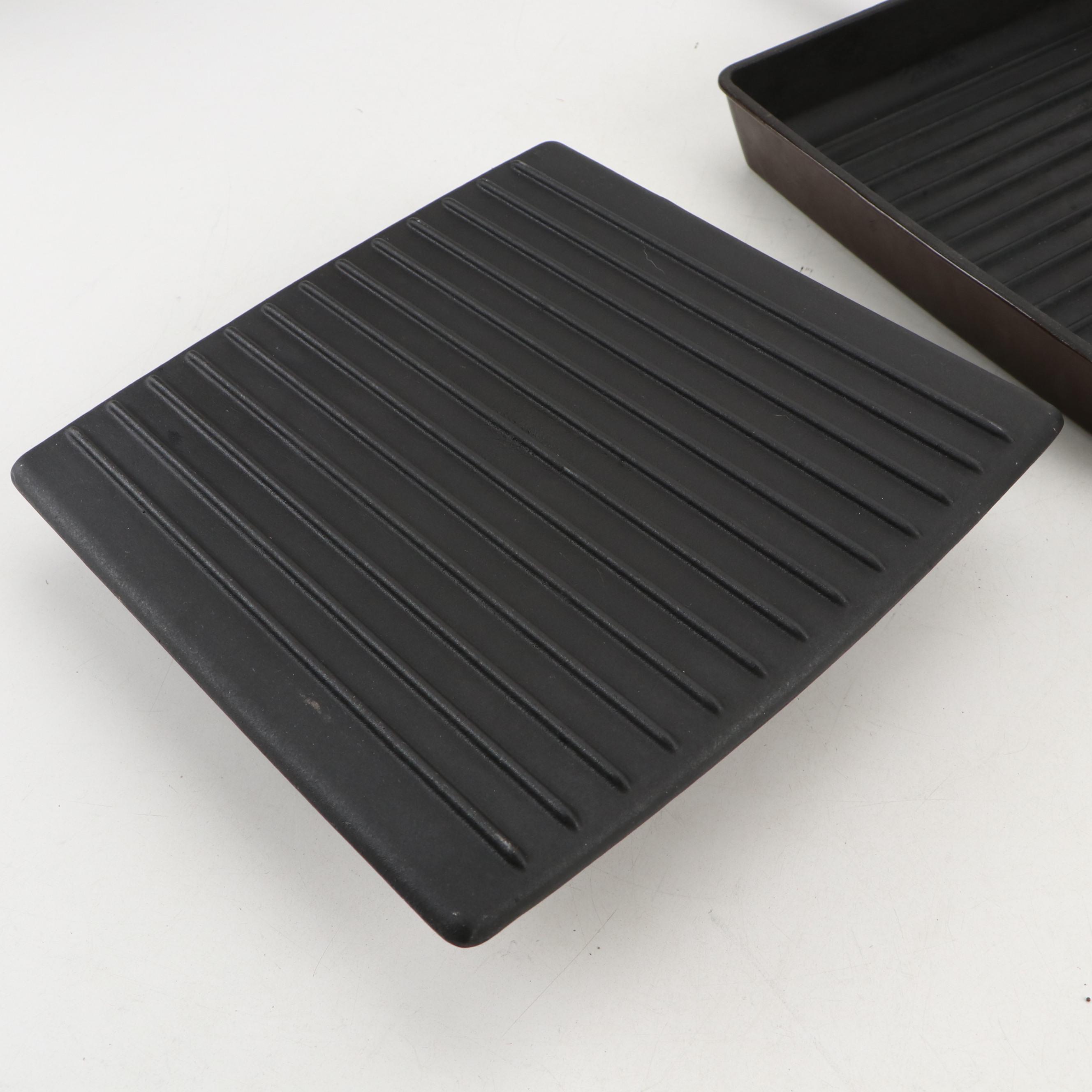 Mario Batali Cast Iron Grill Pan with Press Lid