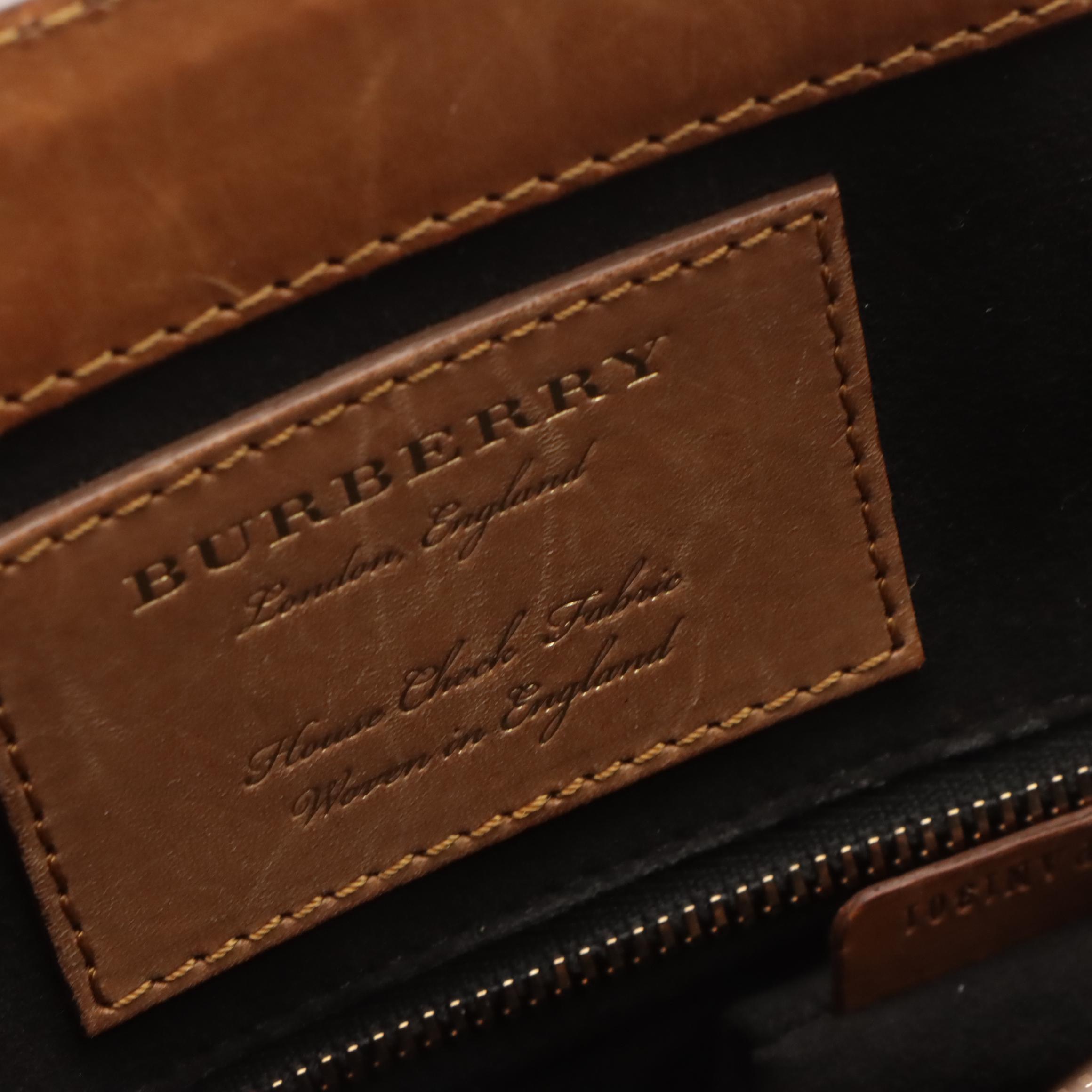 Burberry Saddle Crossbody Bag in Black Leather, Brown Suede & Check Canvas