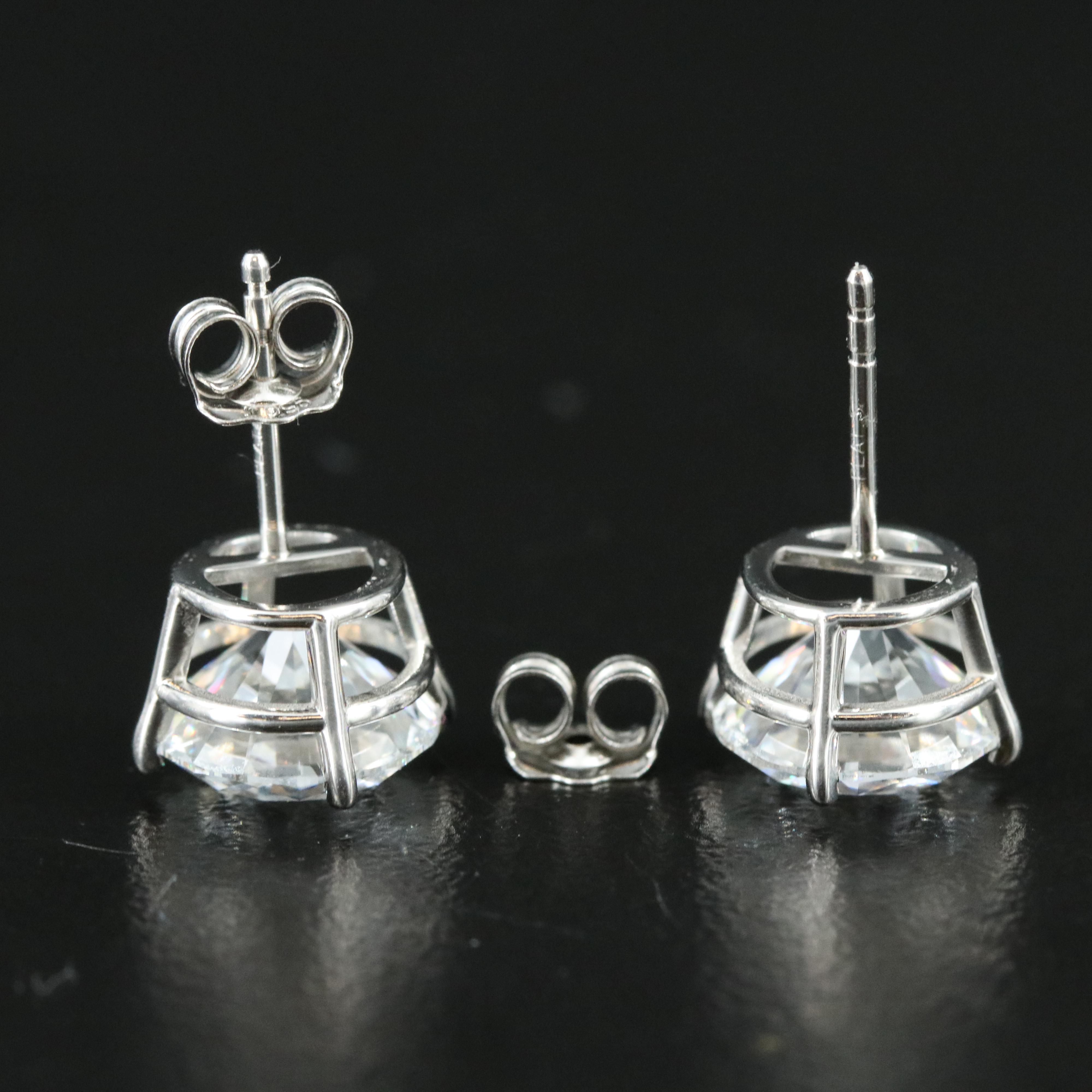 Platinum 5.18 CTW Lab Grown Diamond Stud Earrings with IGI Reports
