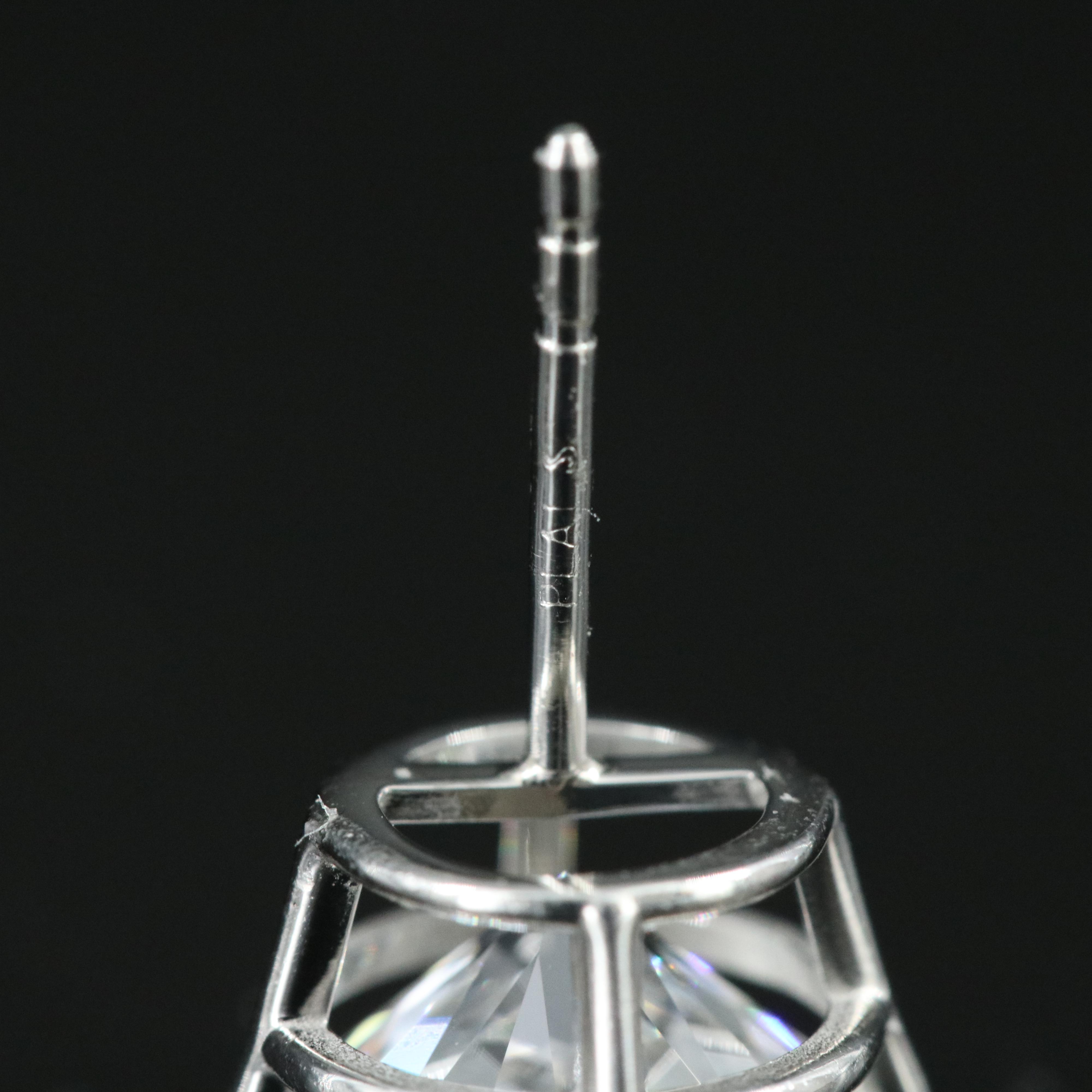 Platinum 5.18 CTW Lab Grown Diamond Stud Earrings with IGI Reports