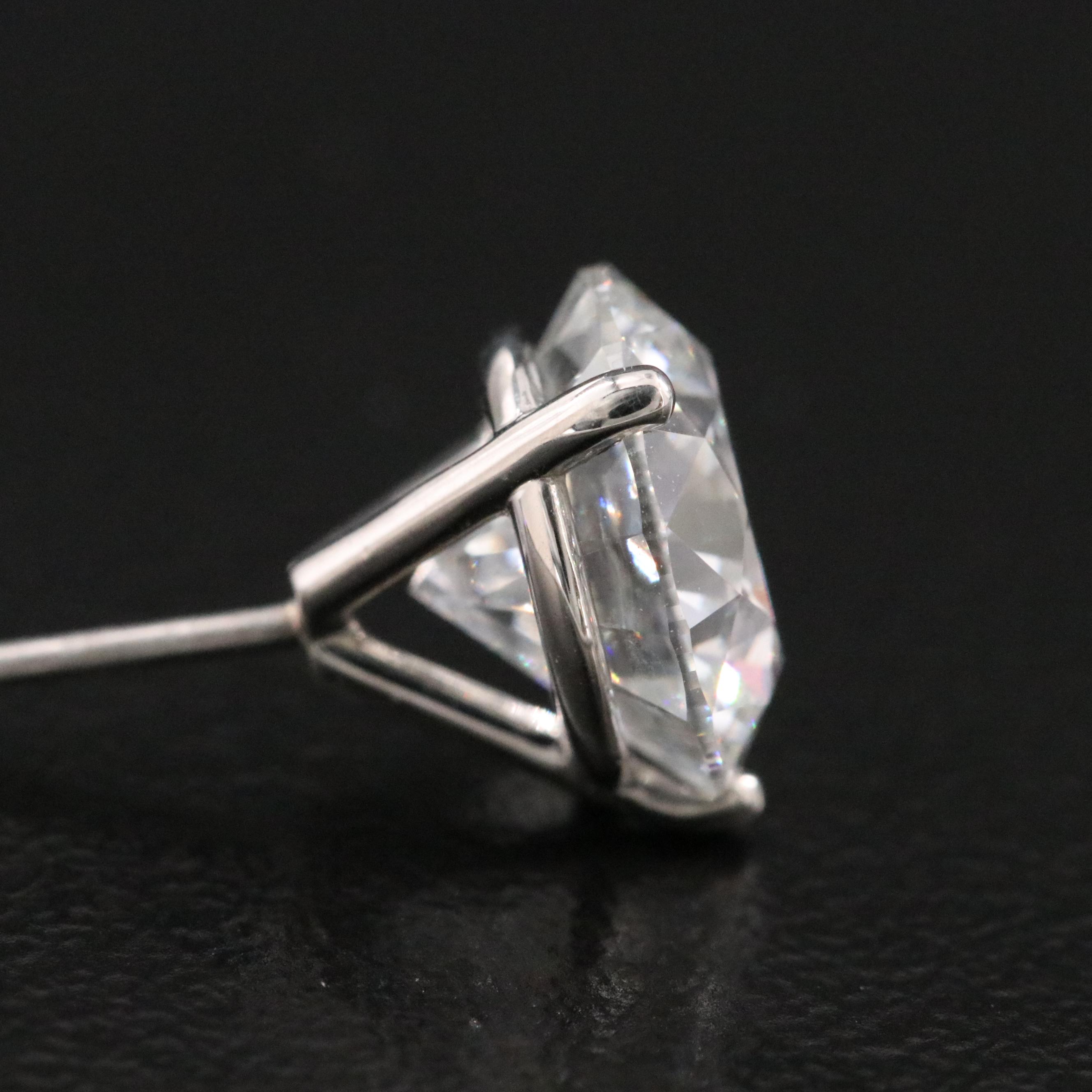 Platinum 5.07 CTW Lab Grown Diamond Stud Earrings with IGI Reports