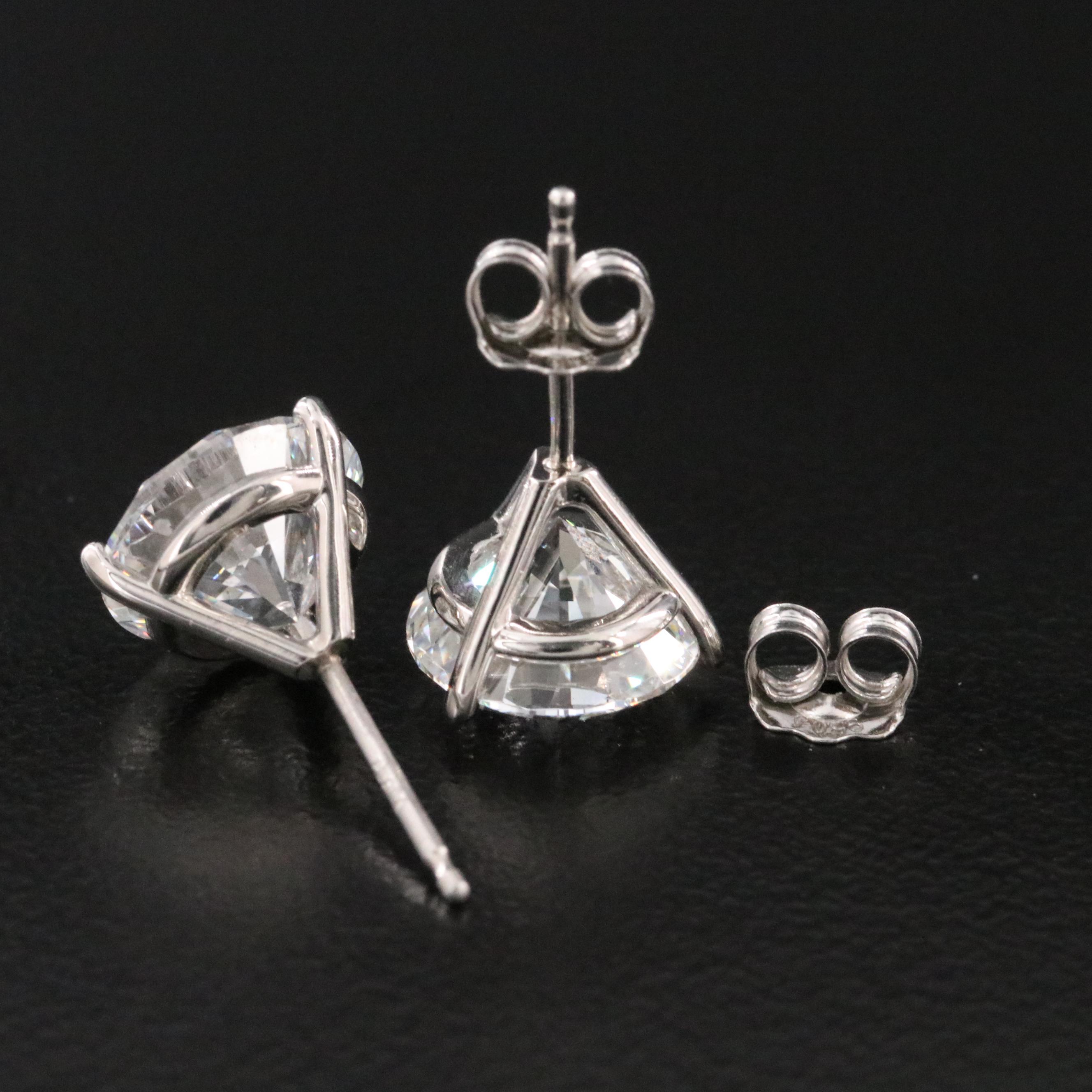 Platinum 5.07 CTW Lab Grown Diamond Stud Earrings with IGI Reports