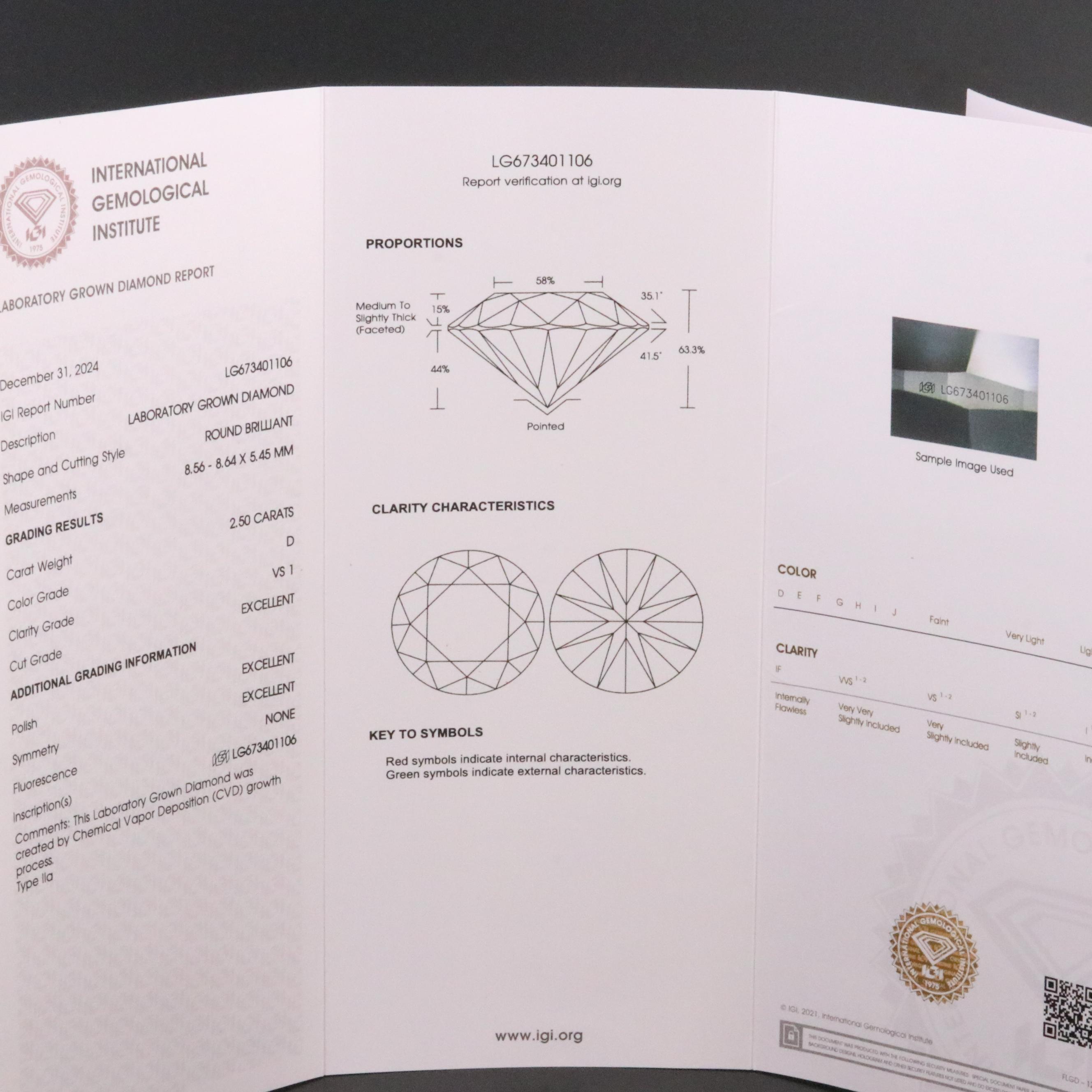 Platinum 5.07 CTW Lab Grown Diamond Stud Earrings with IGI Reports