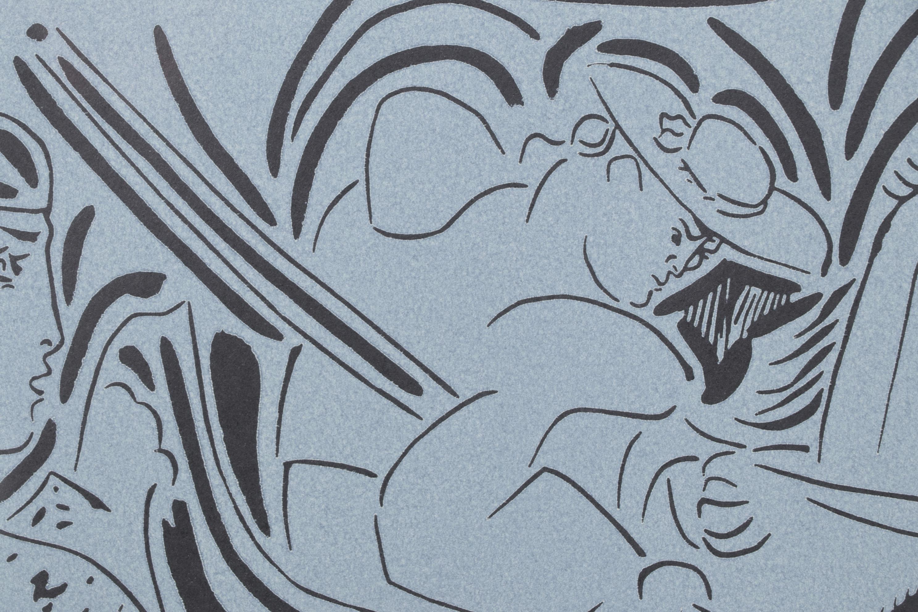 Pablo Picasso Linocut "Picador Goading Bull," 1962