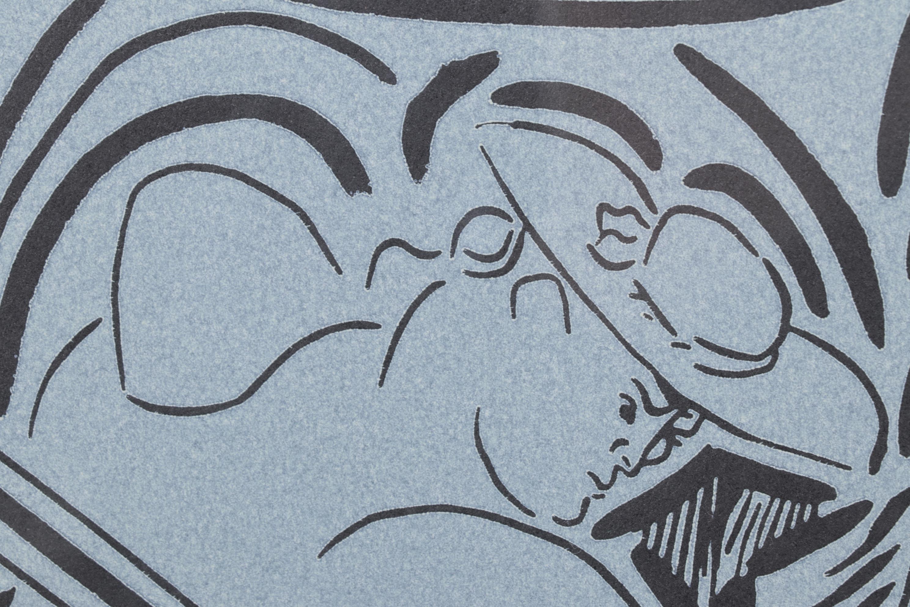 Pablo Picasso Linocut "Picador Goading Bull," 1962