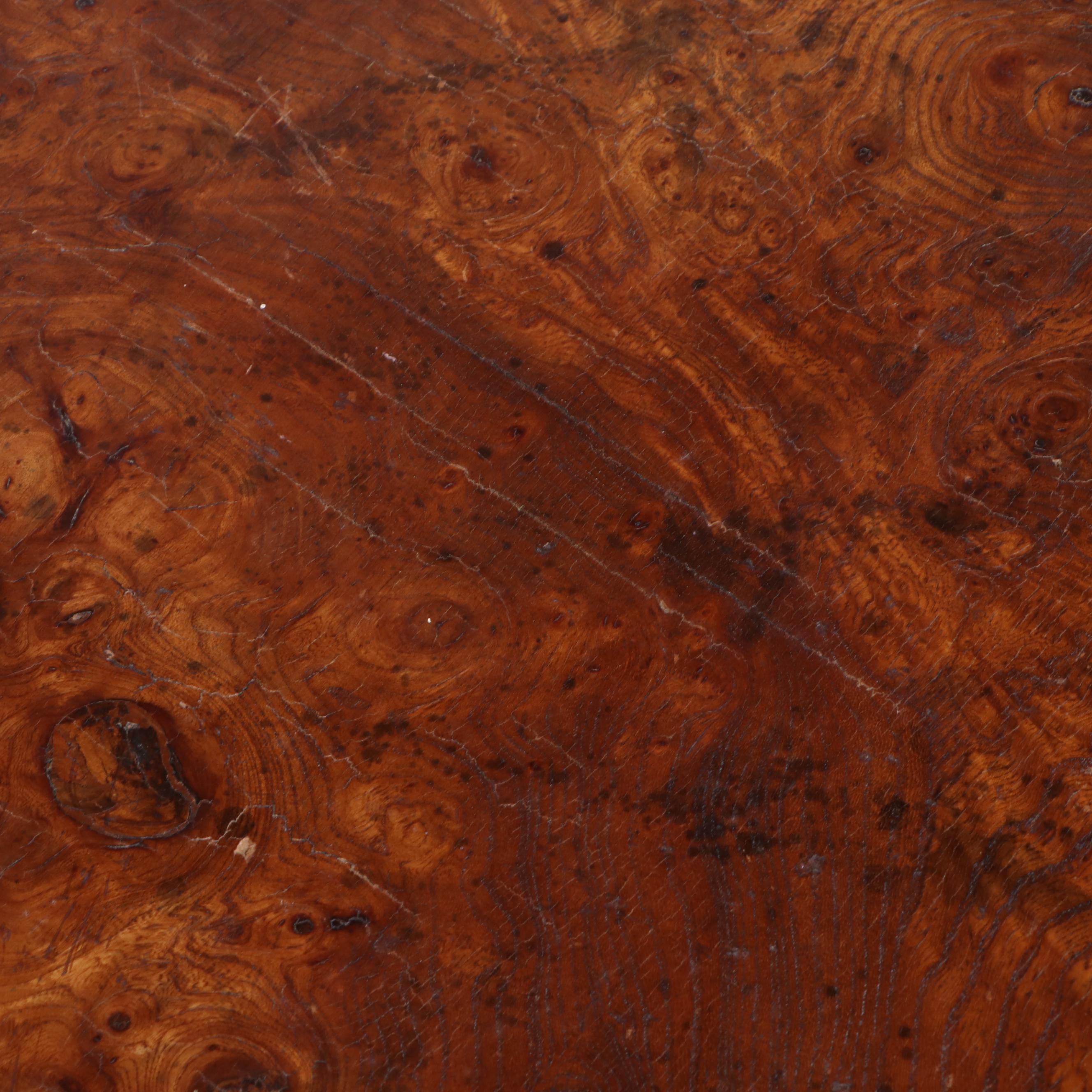 George III Style Burl Mahogany Chest of Drawers, Antique