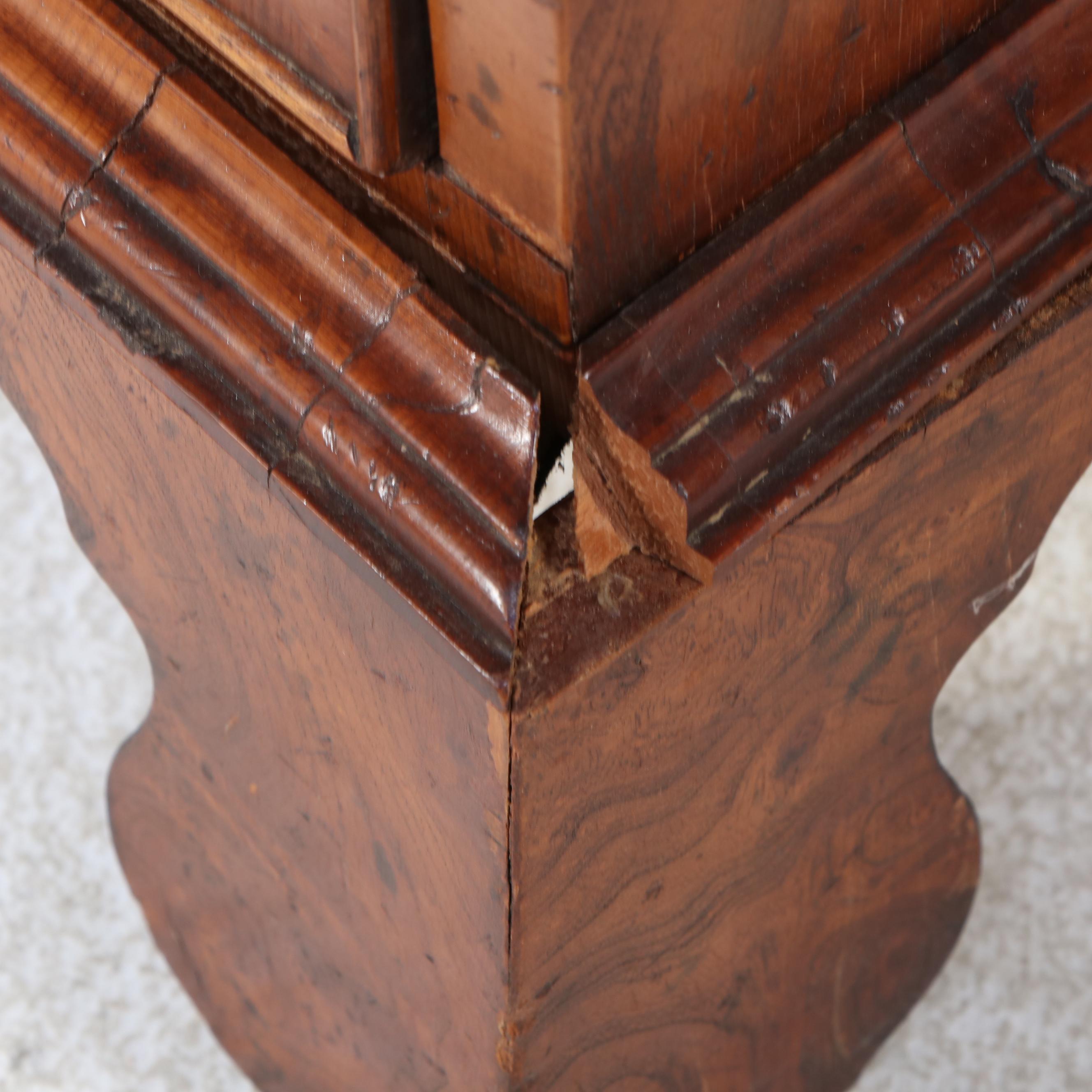 George III Style Burl Mahogany Chest of Drawers, Antique