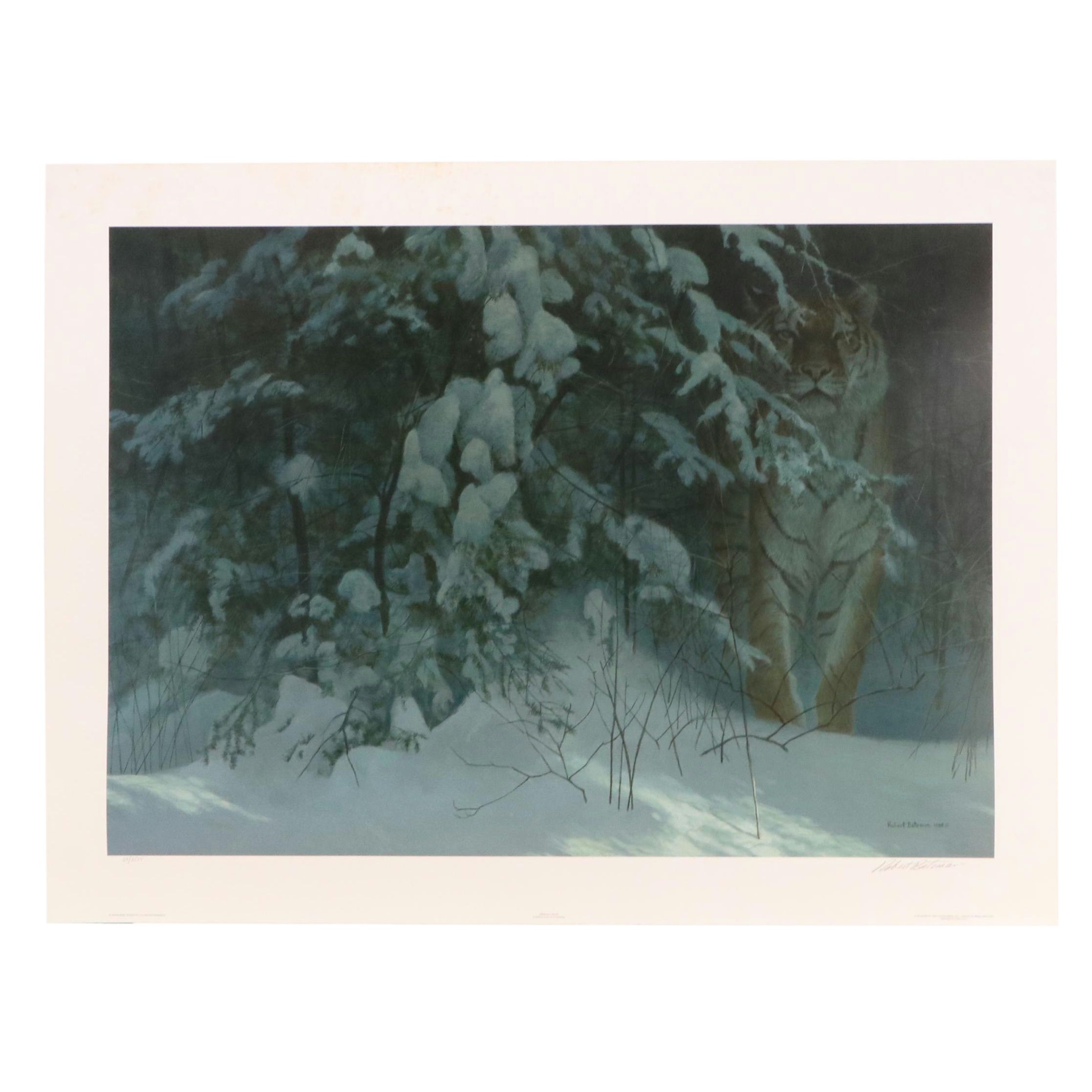 Robert Bateman Offset Lithograph "Siberian Night," 1998