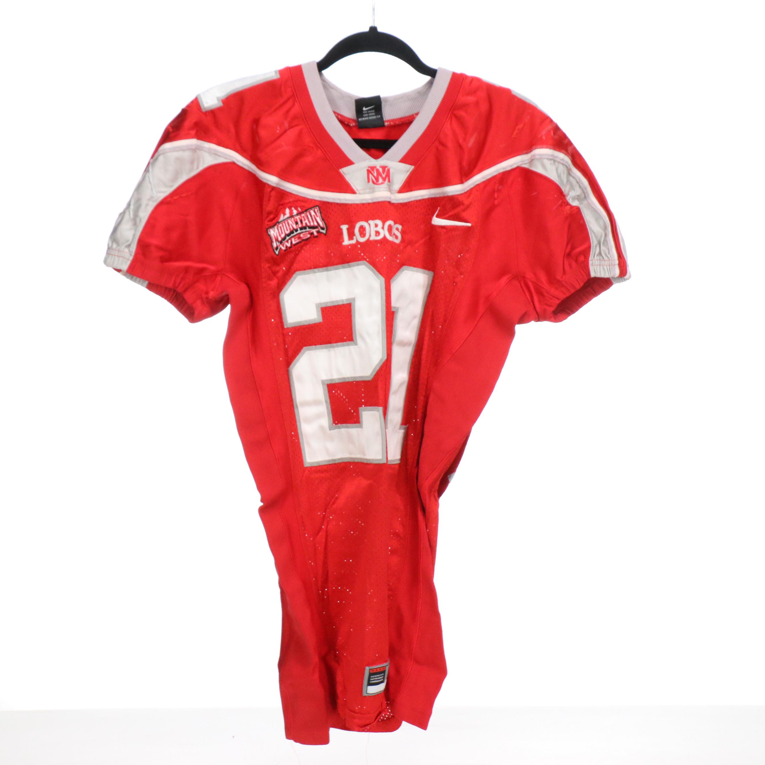 Rodney Ferguson with Other Game Worn New Mexico Lobos Football Jerseys