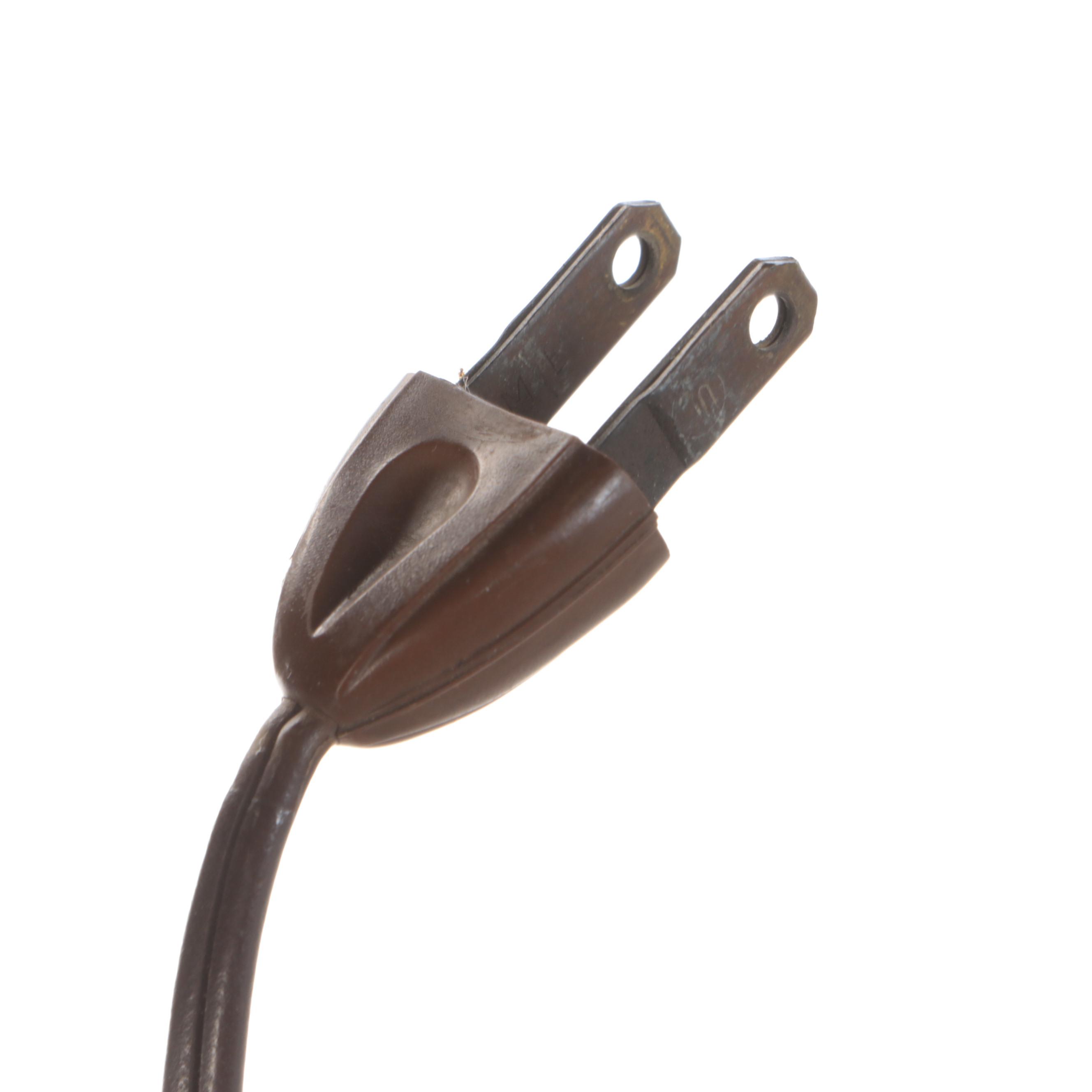 Wicker Woven Rattan Stacked Orb Table Lamp, Vintage