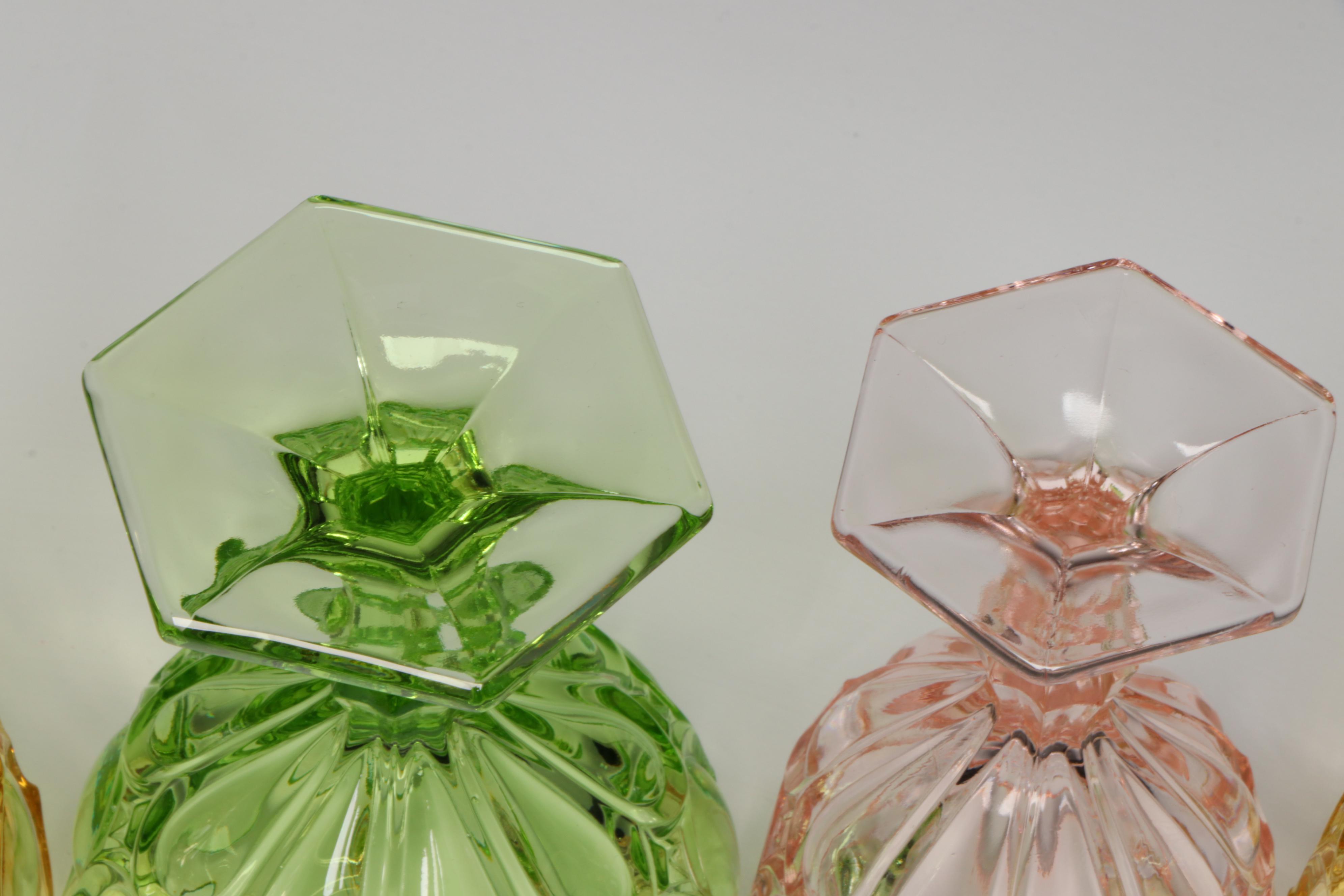 Fostoria "Moonstone" Glass Tall Sherbets, Wine Glasses and Iced Tea Glasses