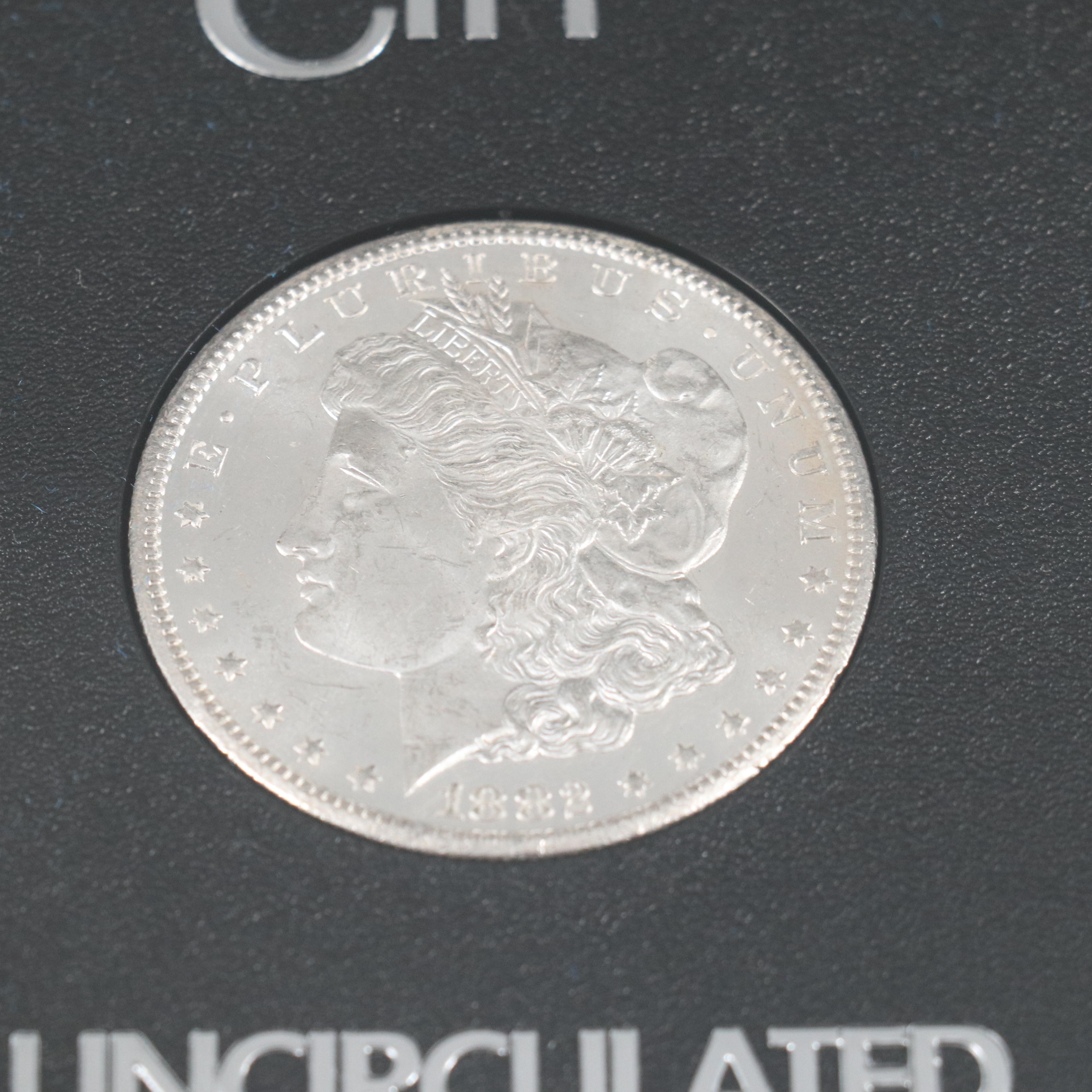 1882-CC Morgan Dollar in the Original GSA Box