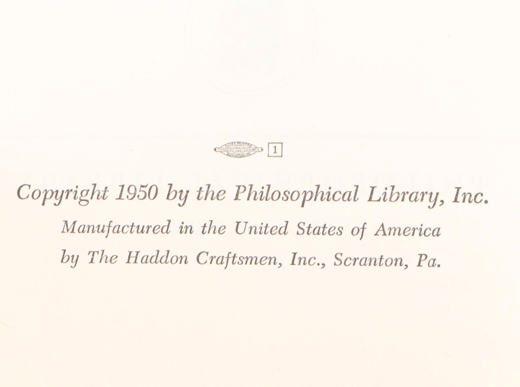 First Edition "Out of My Later Years" by Albert Einstein, 1950