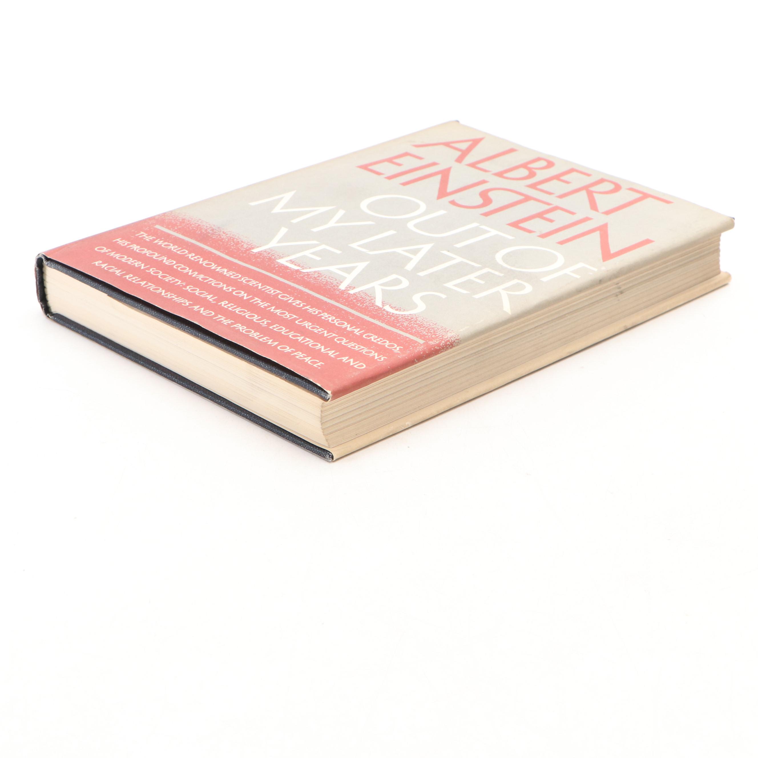 First Edition "Out of My Later Years" by Albert Einstein, 1950