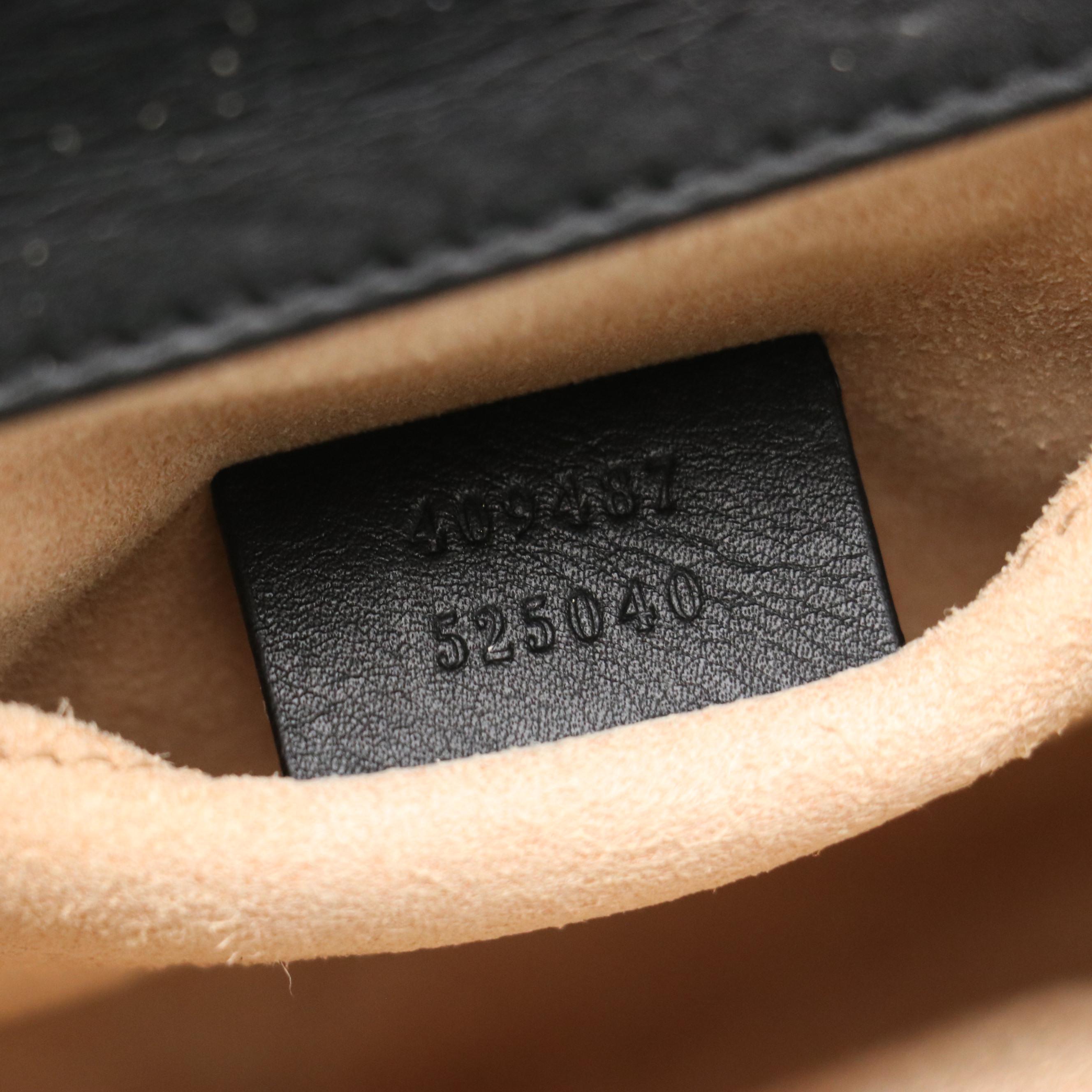 Gucci Padlock Small Shoulder Bag in Bees/GG Supreme Canvas and Leather