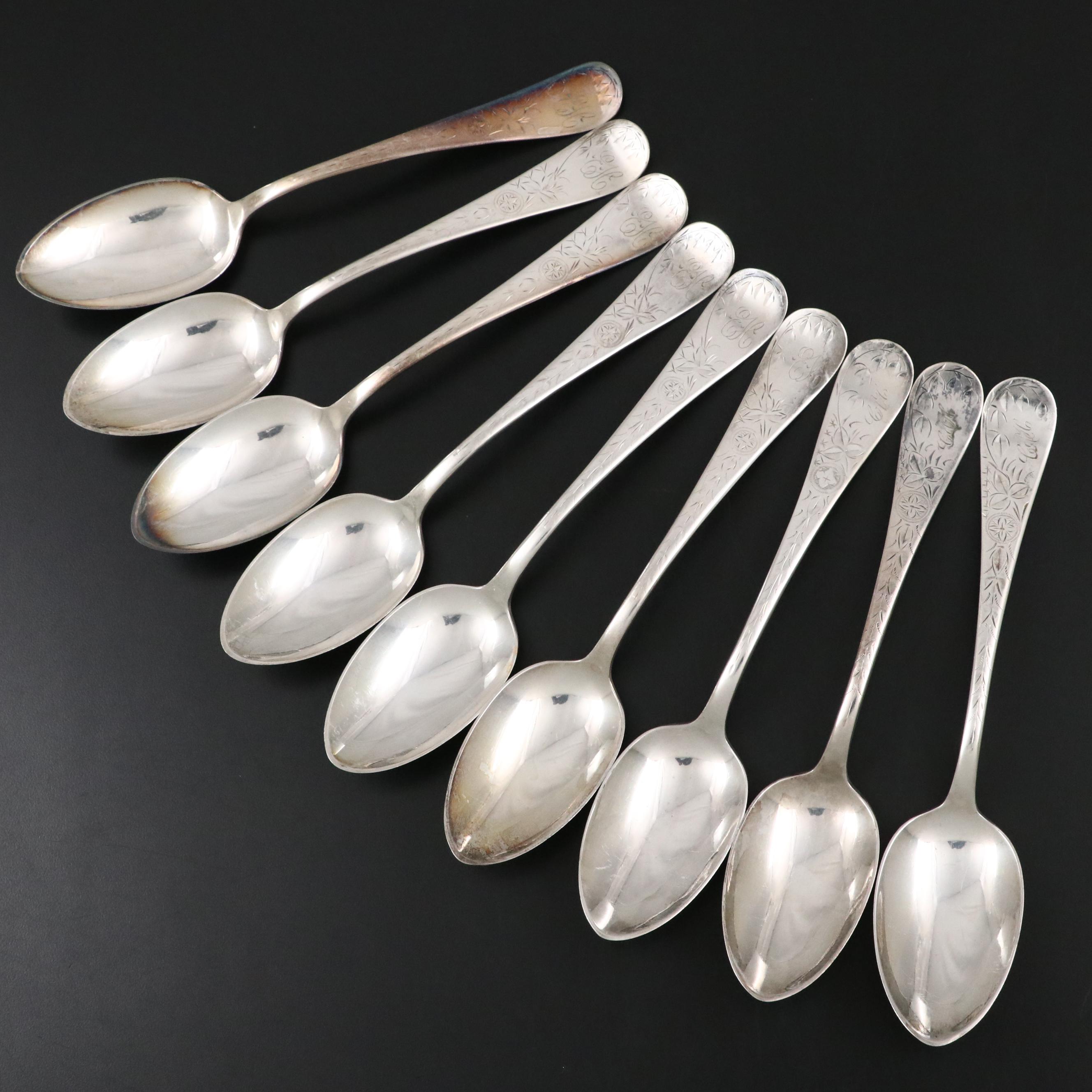 Rogers & Bro. "Plain Round" and Towle "Lily" Silver Plate Flatware