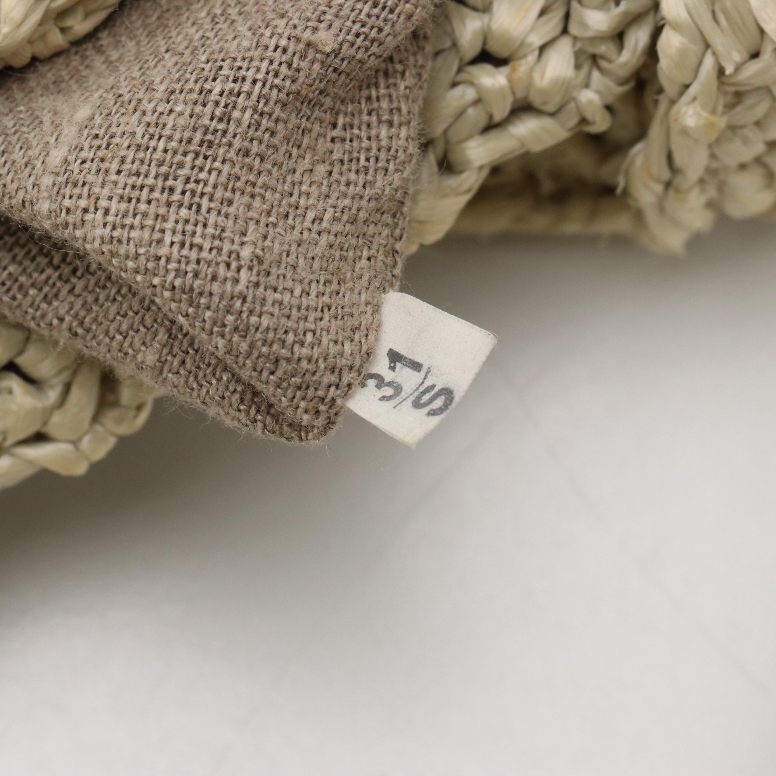 Prada Beige Woven Raffia Tote Bag