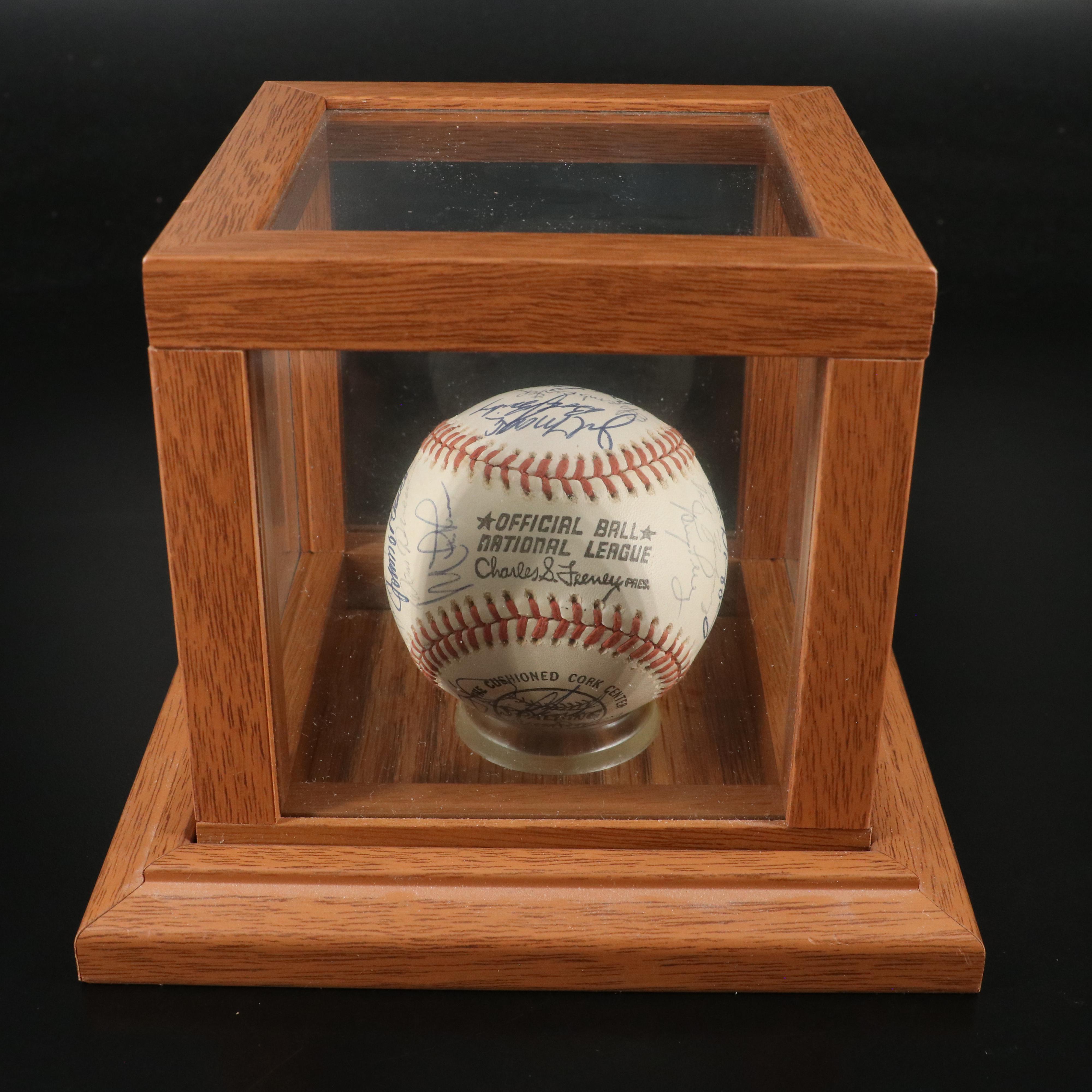 1976 The Big Red Machine, Signed Baseball Featuring Pete Rose and Johnny Bench