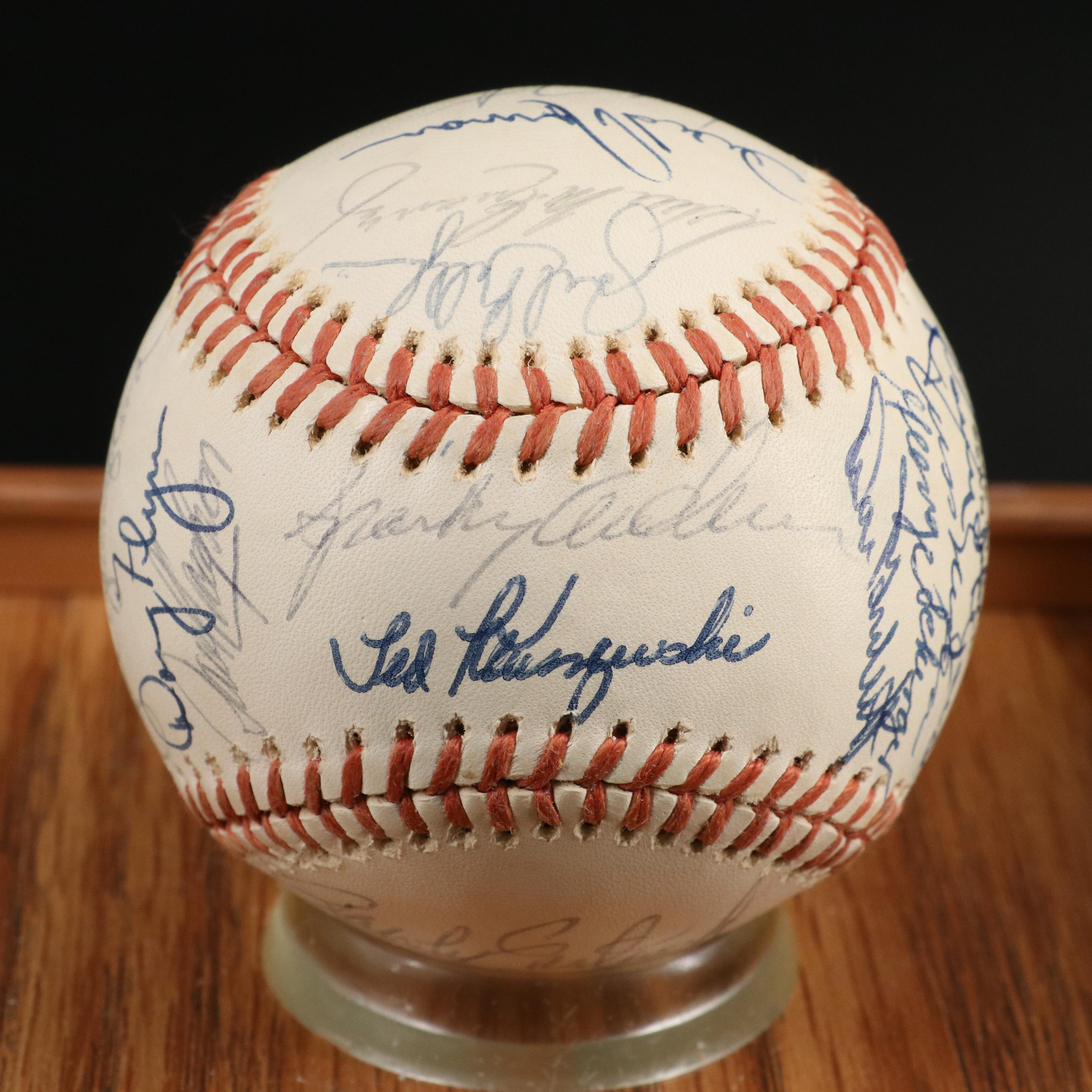 1976 The Big Red Machine, Signed Baseball Featuring Pete Rose and Johnny Bench