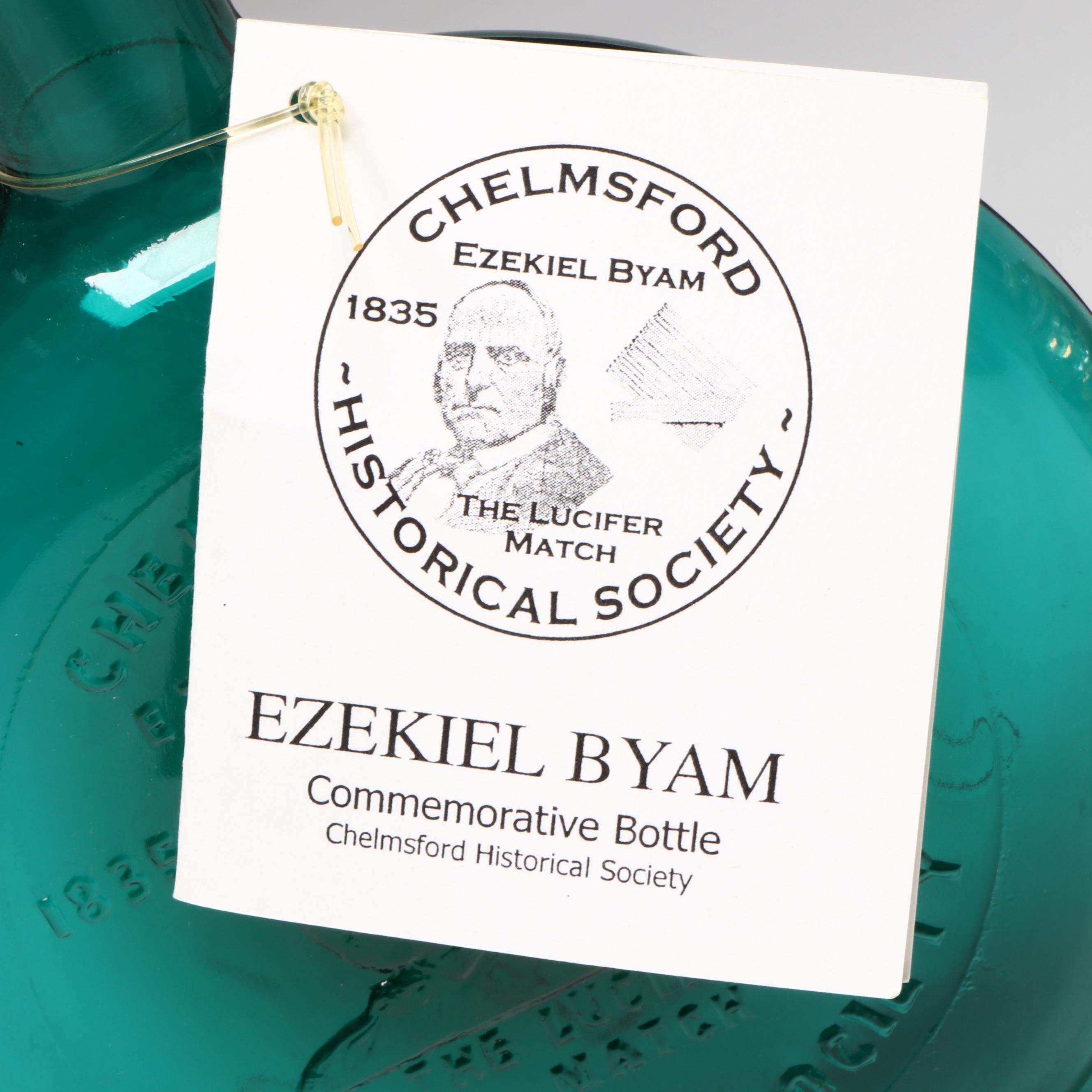 Ezekiel Byam Commemorative Glass Bottles with Bell
