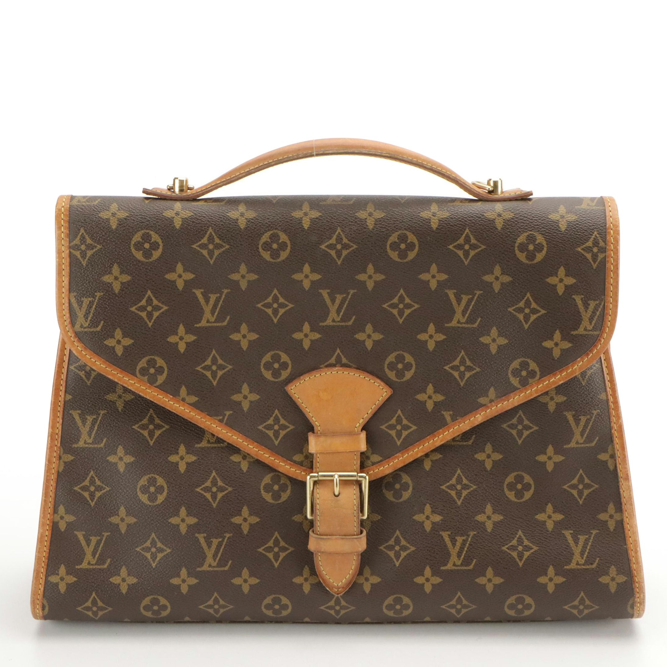 Louis Vuitton Bel Air Handbag in Monogram Canvas and Leather