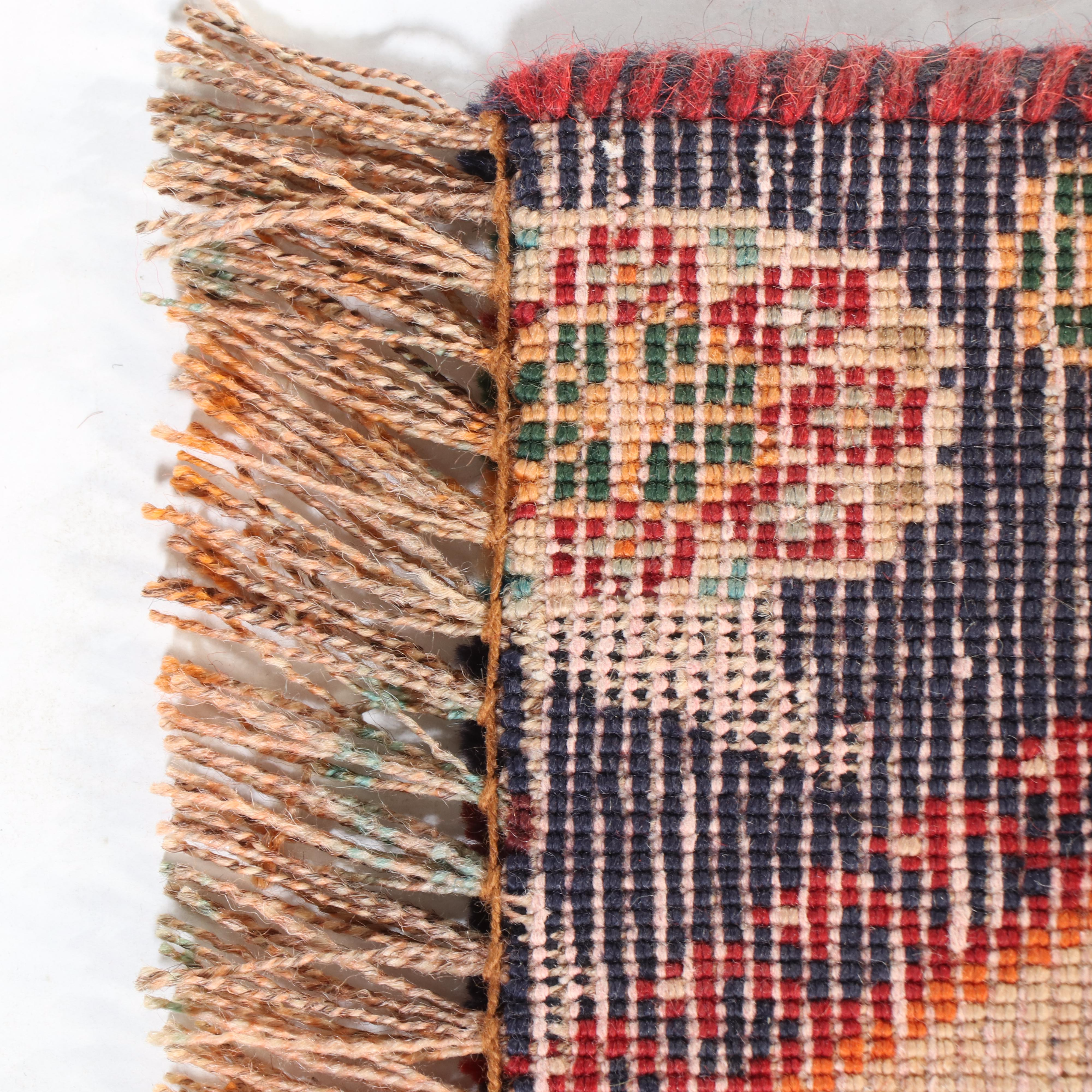 1'5 x 1'5 Hand-Knotted Northwest Persian Floor Mat