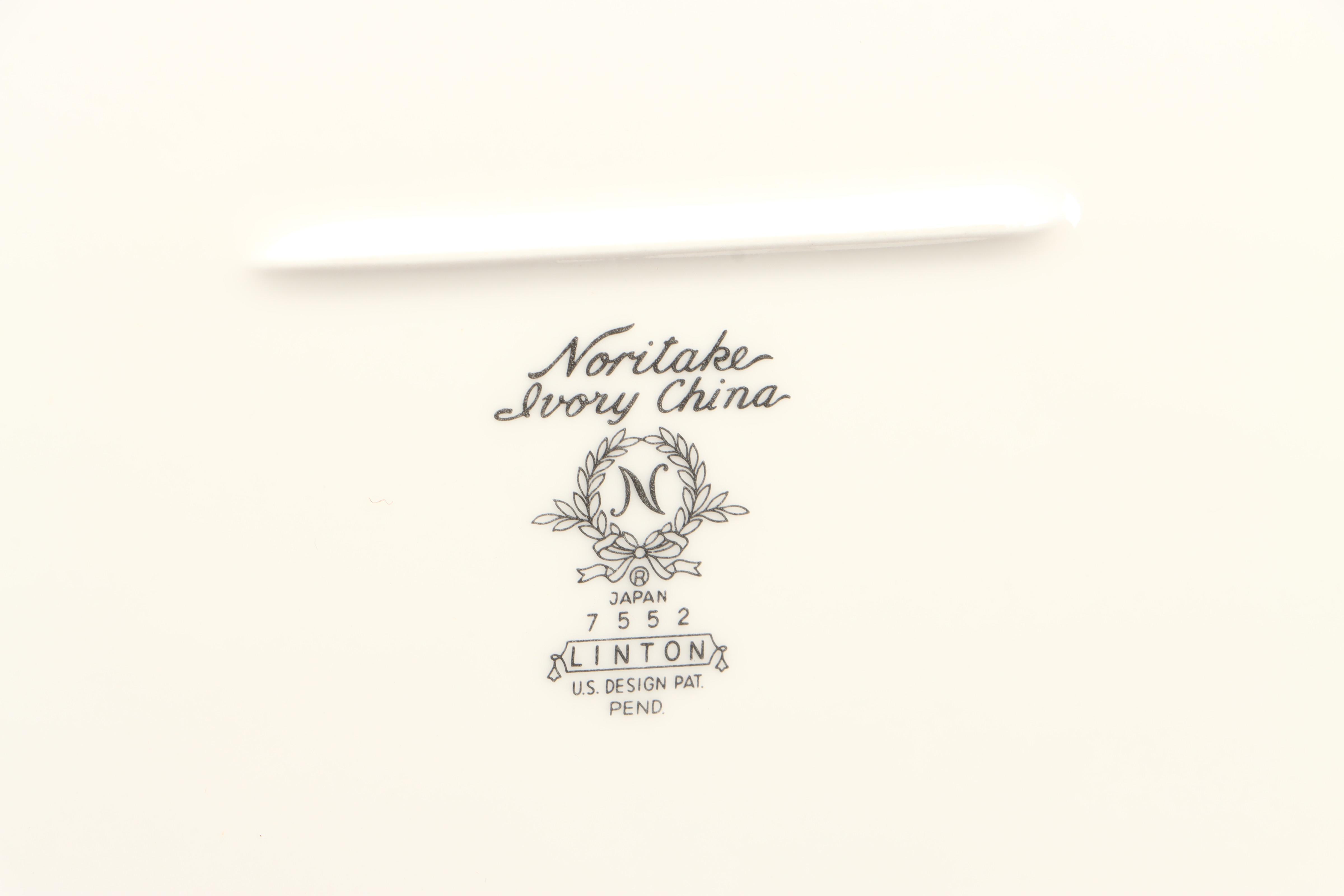 Noritake "Linton" and Lenox "Mansfield" Porcelain Dinnerware