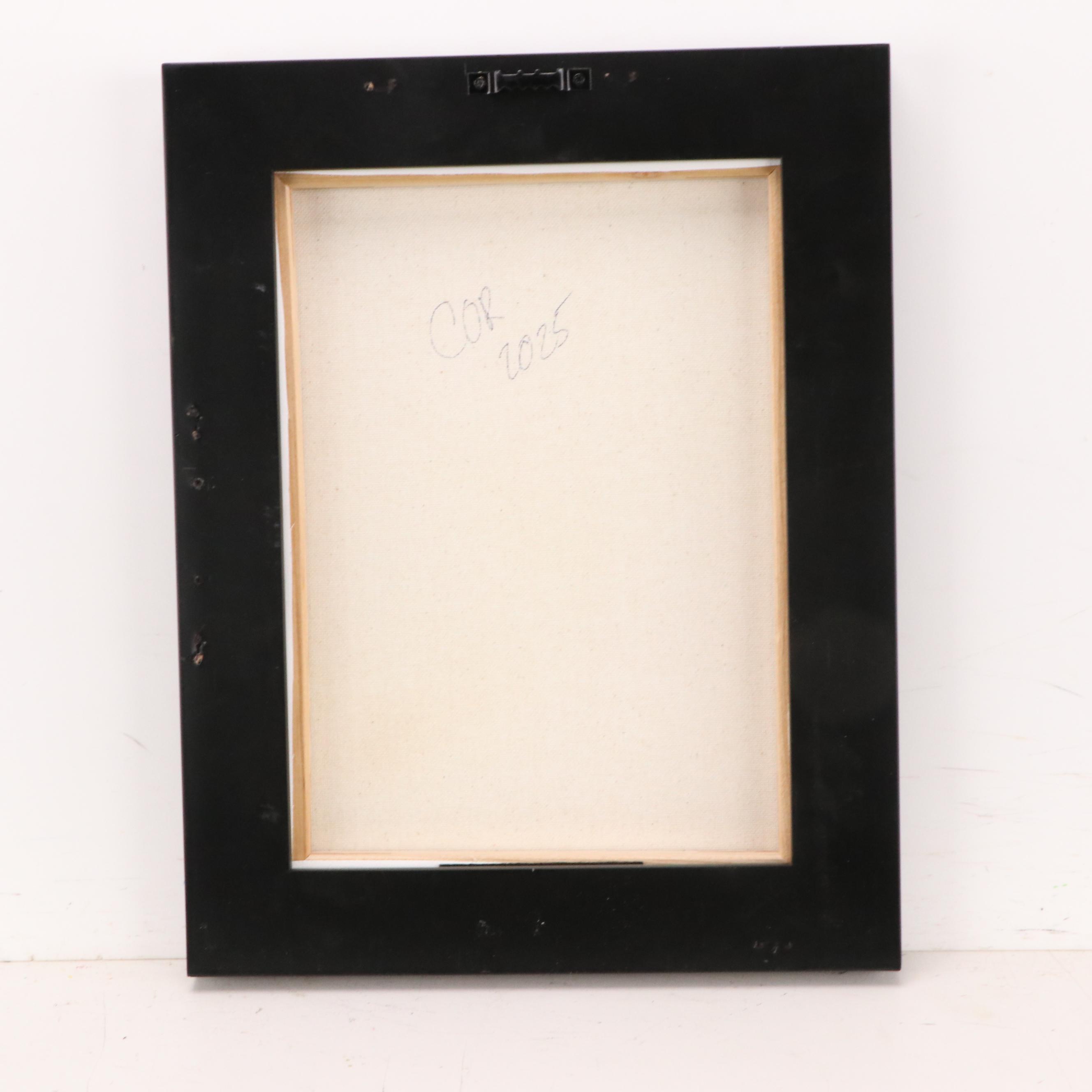 Corbellic Stylized Acrylic Portrait of Native American, 2025