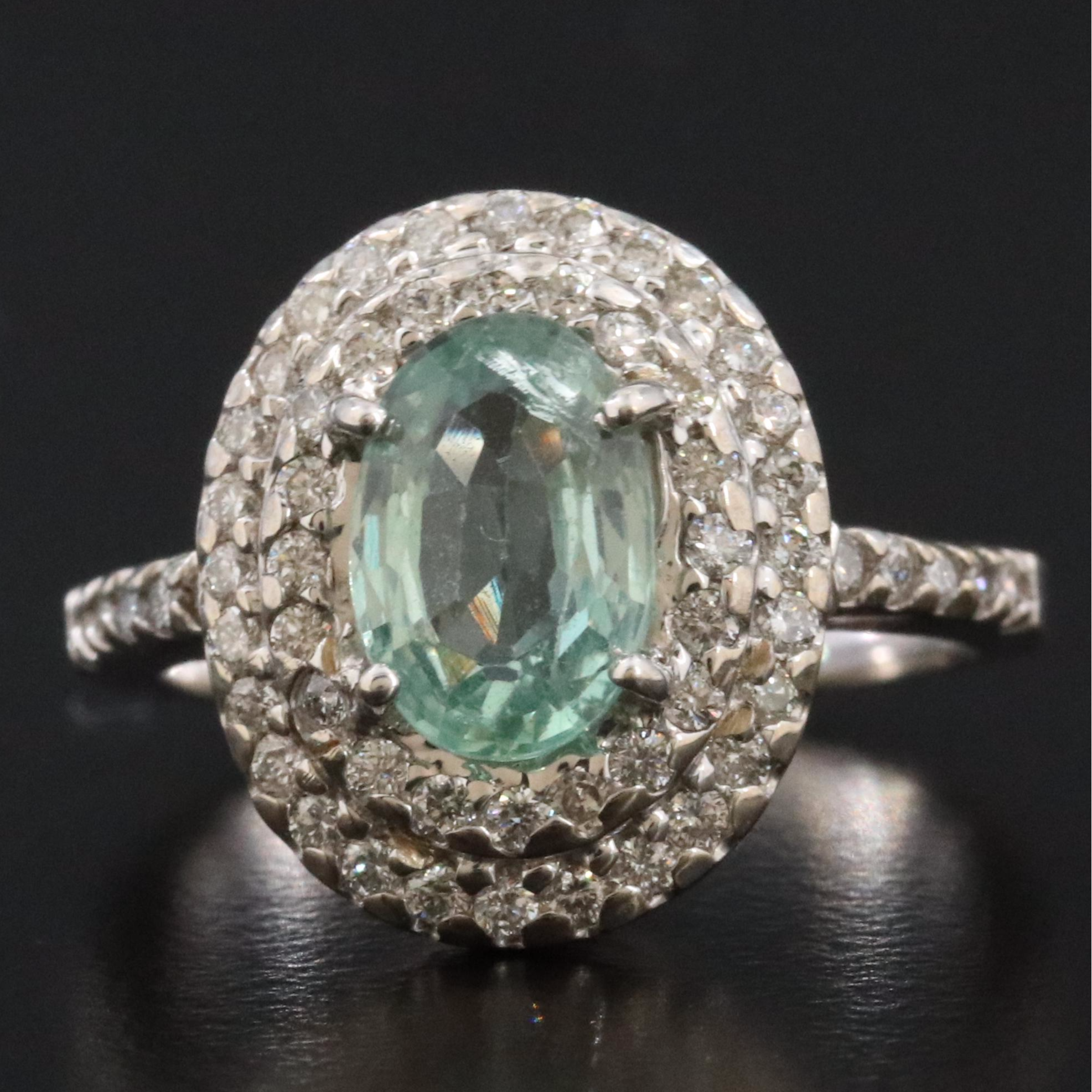 18K 1.75 CT Alexandrite and Diamond Ring with GIA Report