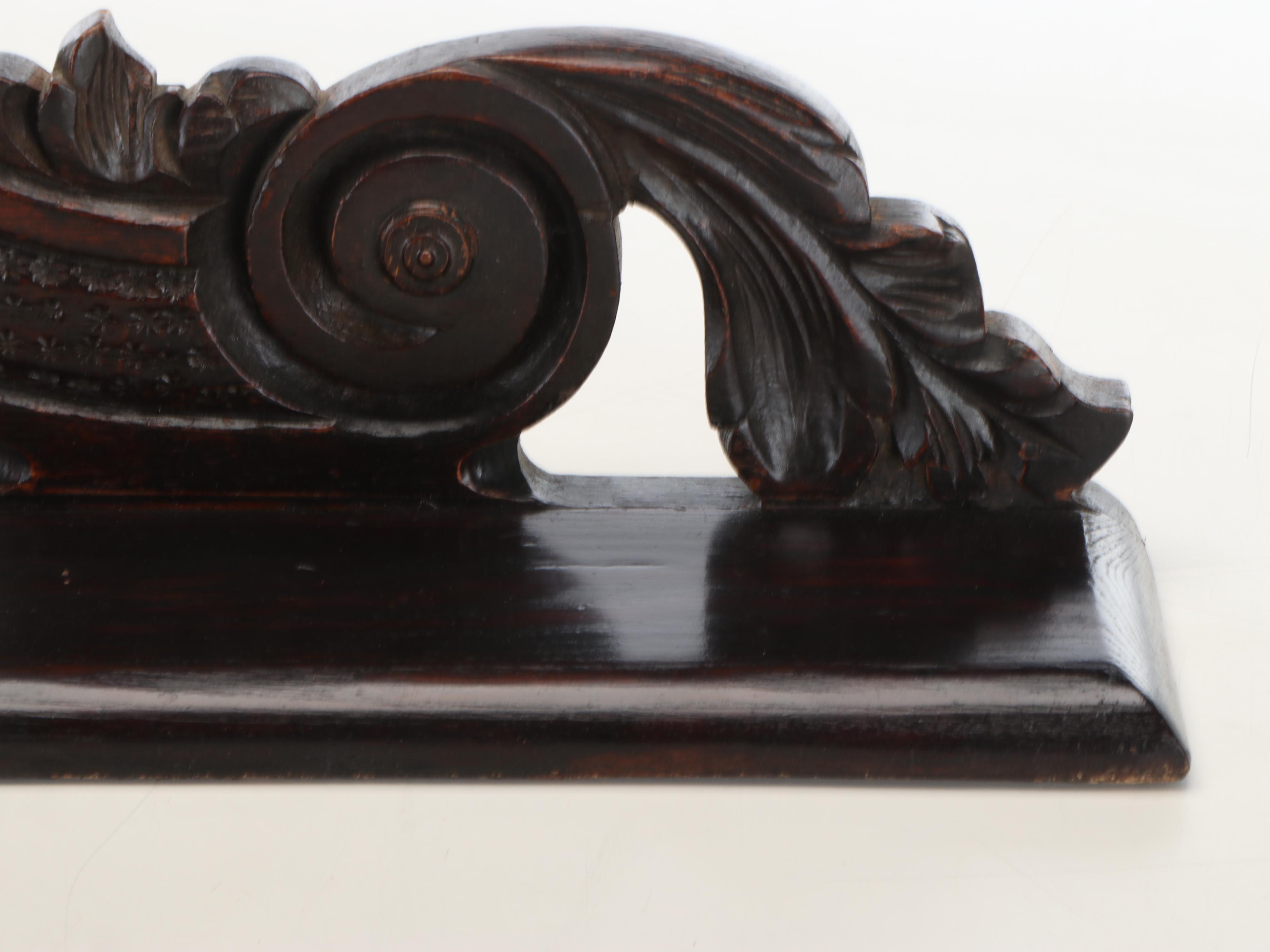 Carved Victorian Style Wood Shelf