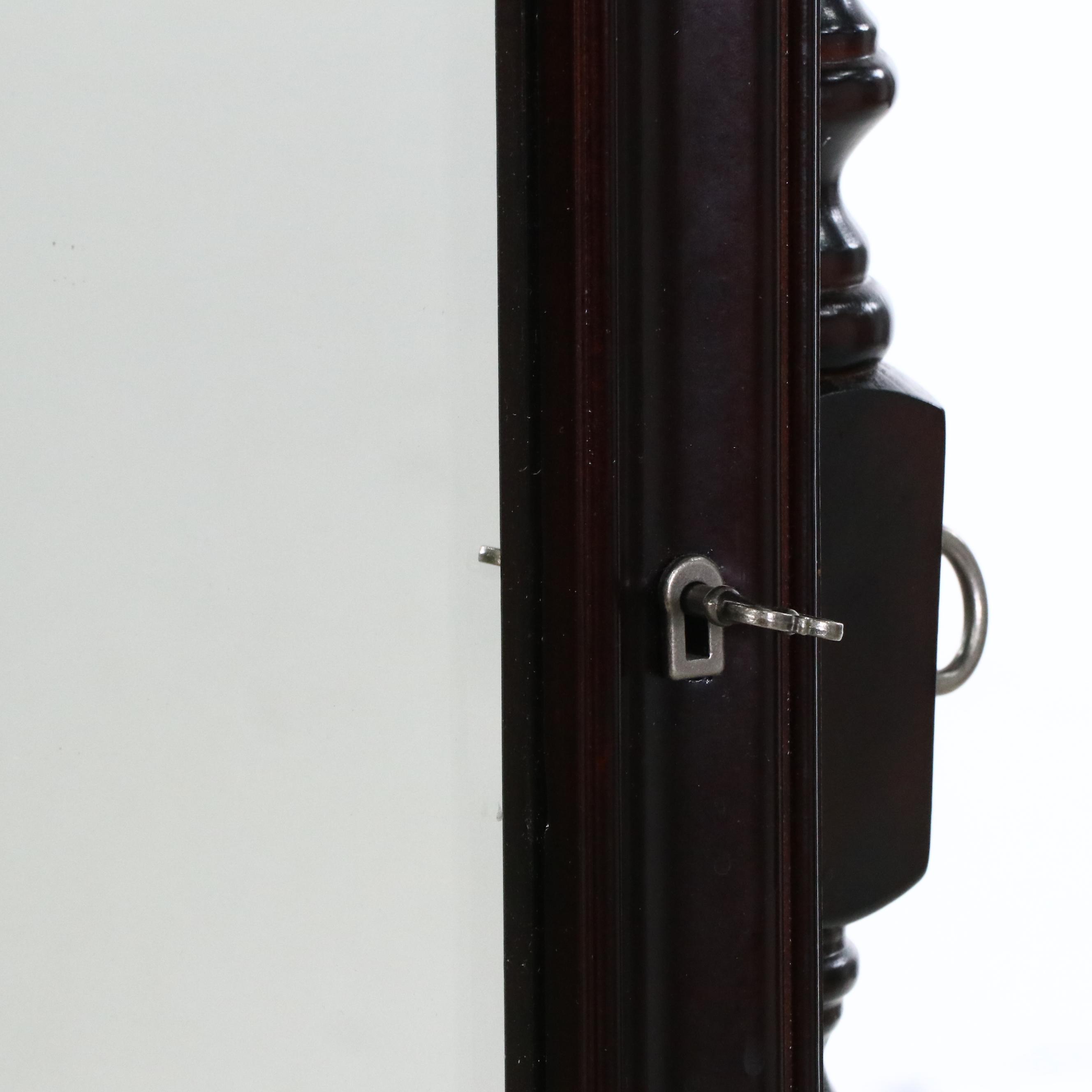 Contemporary Wood Cheval Mirror with Jewelry Storage