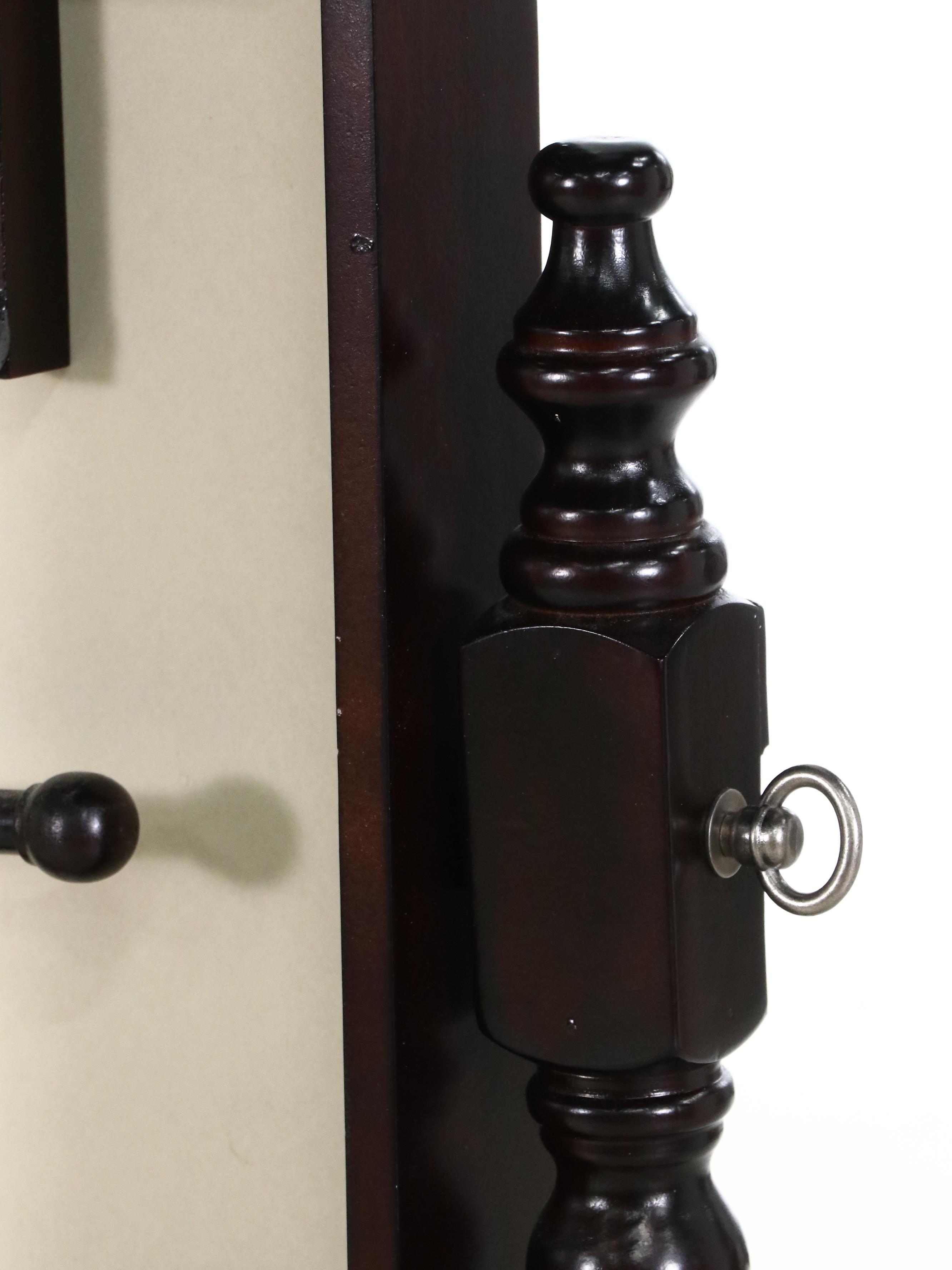 Contemporary Wood Cheval Mirror with Jewelry Storage