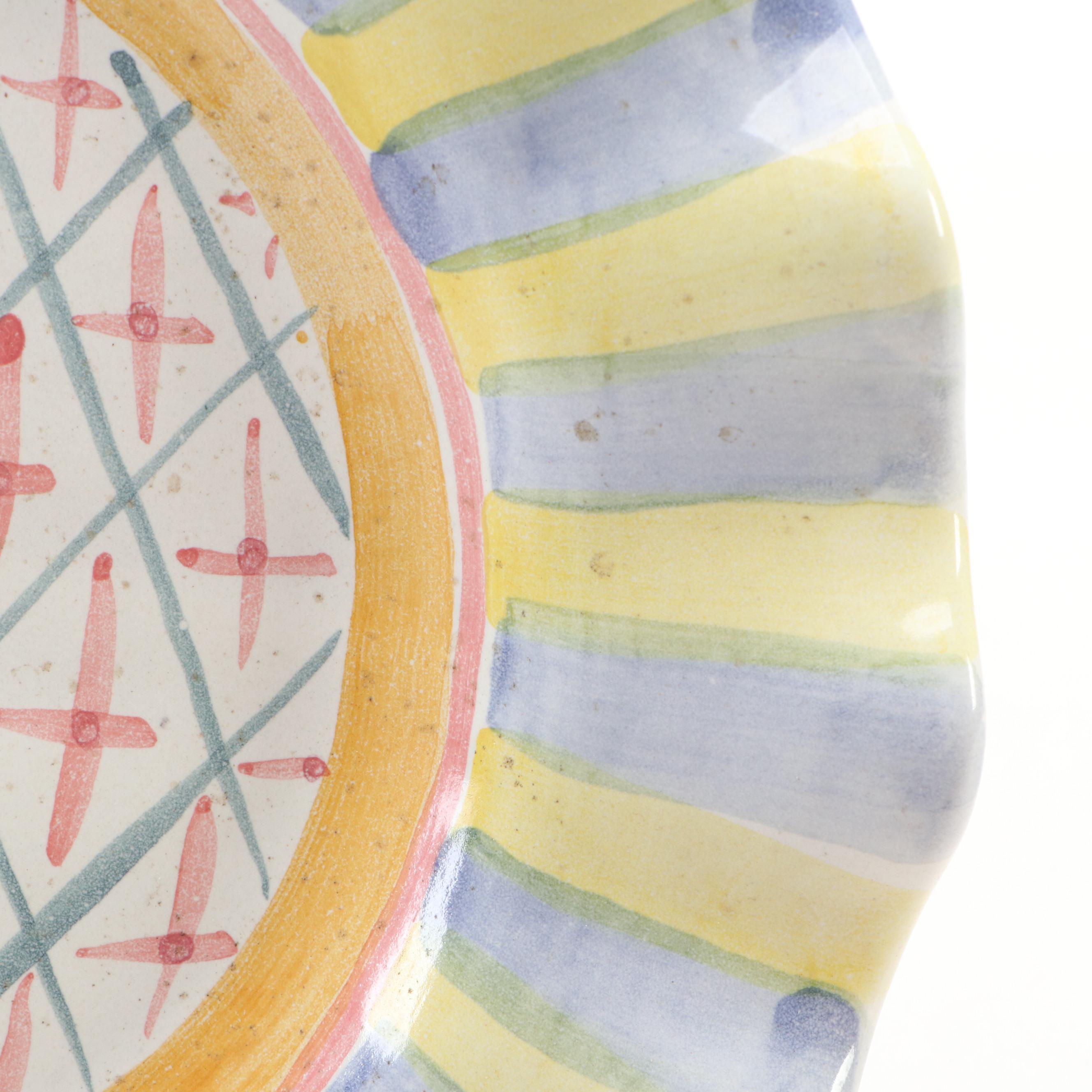 MacKenzie-Childs Ceramic "Monet" Wall and Ceramic Fish Tile