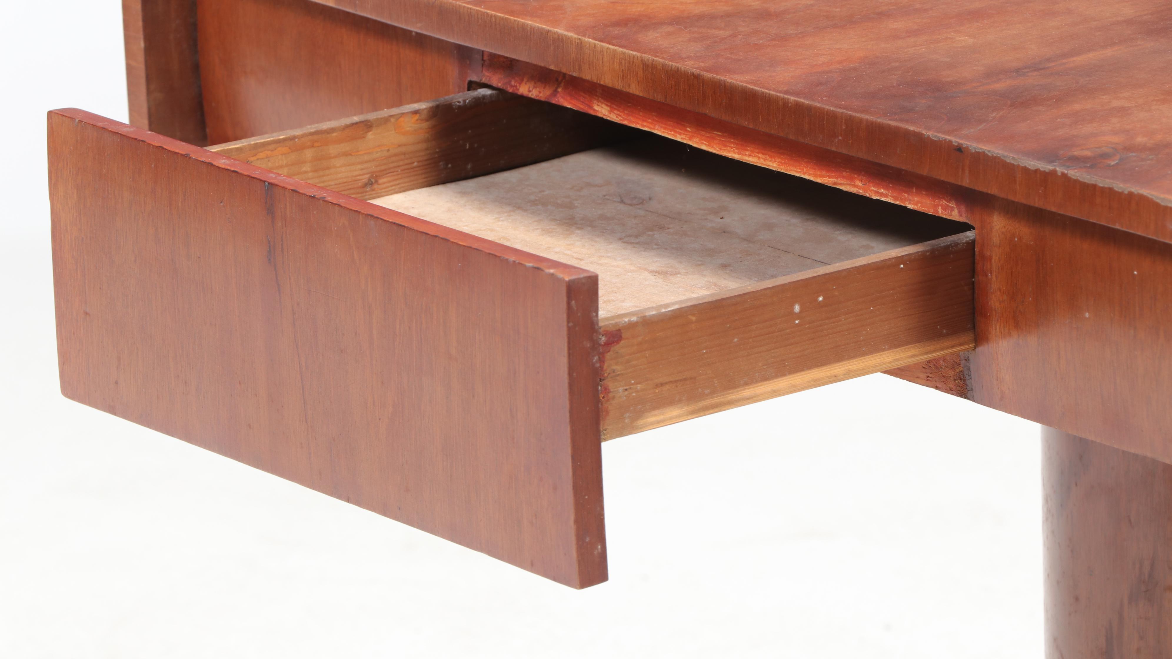 Empire Style Mahogany Drop-Leaf Pedestal Table with Giltwood Claw Feet