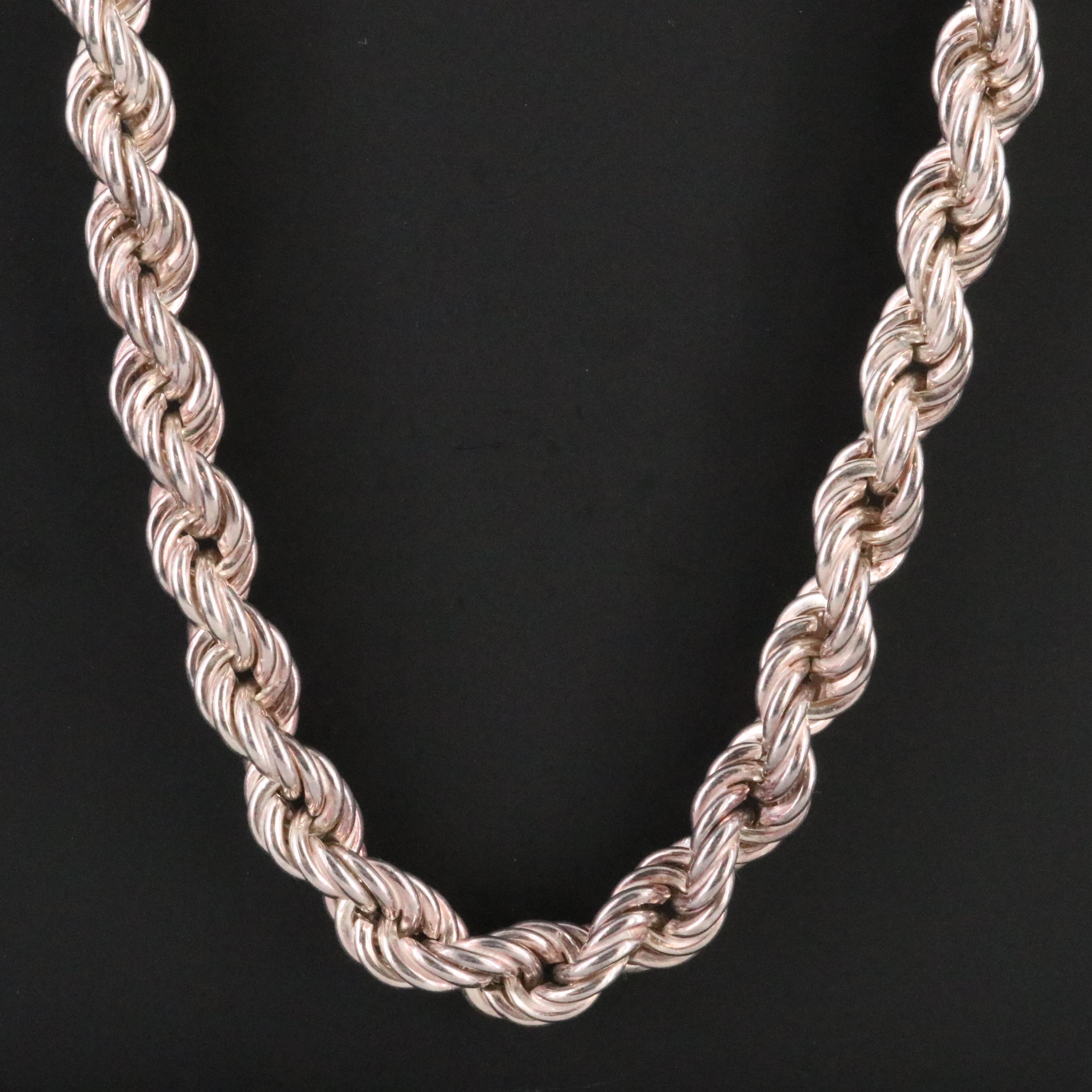Sterling Rope Chain Necklace
