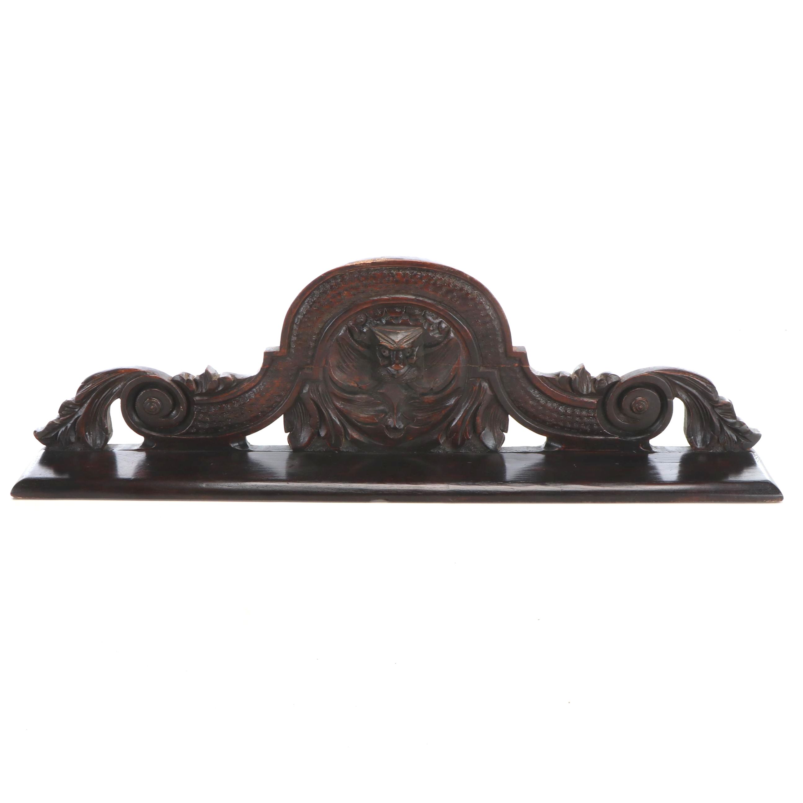 Carved Victorian Style Wood Shelf