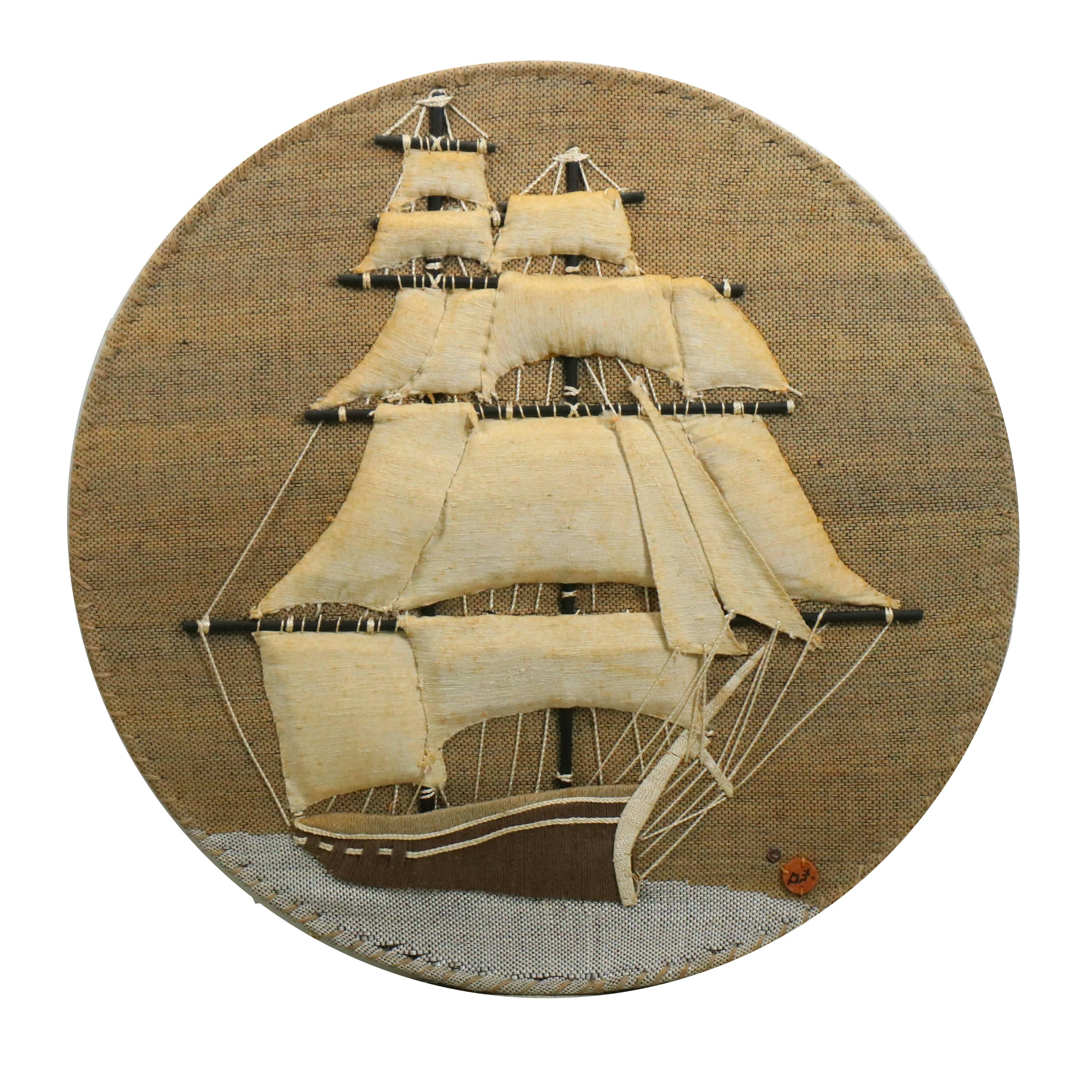 Don Freedman Handwoven Nautical Scene Wall Hanging