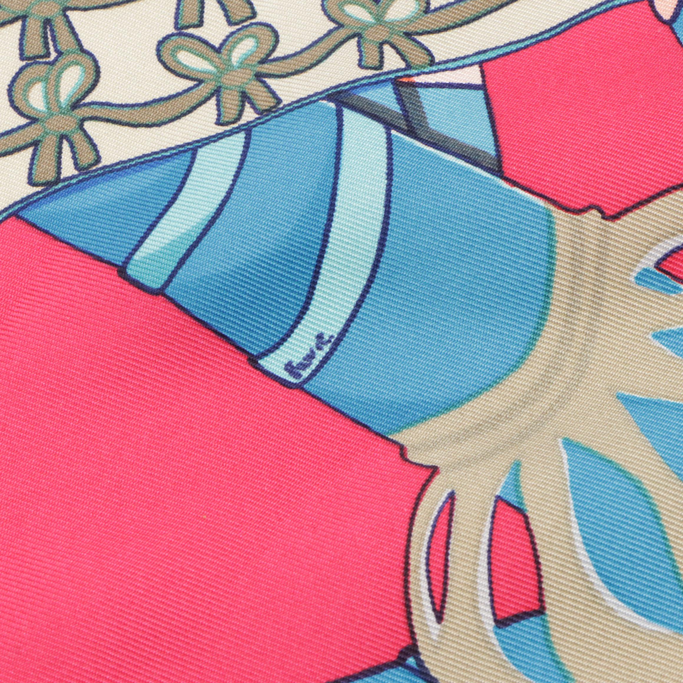 Hermès Early Issue "Étendards et Bannières" Scarf 90 in Silk Twill