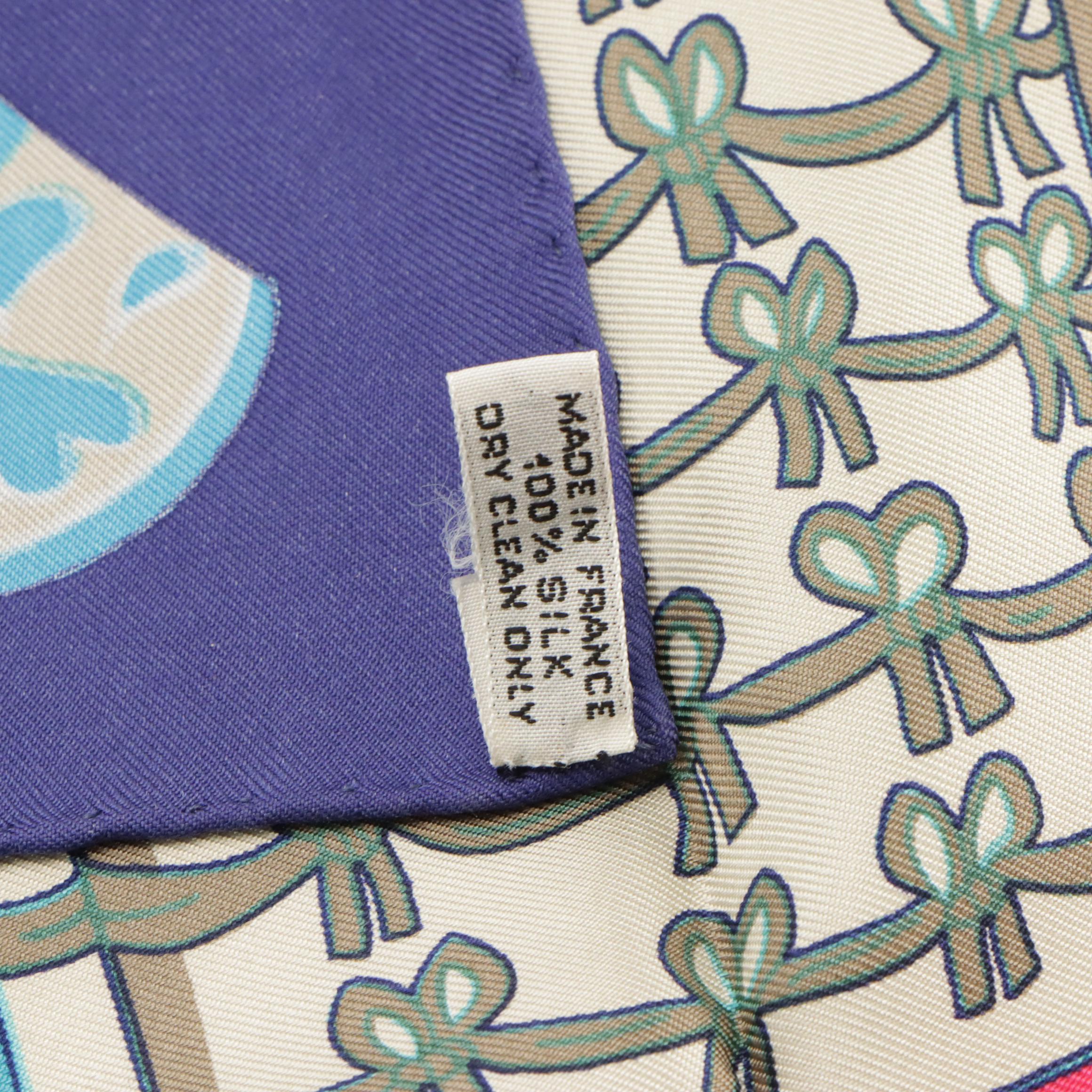 Hermès Early Issue "Étendards et Bannières" Scarf 90 in Silk Twill