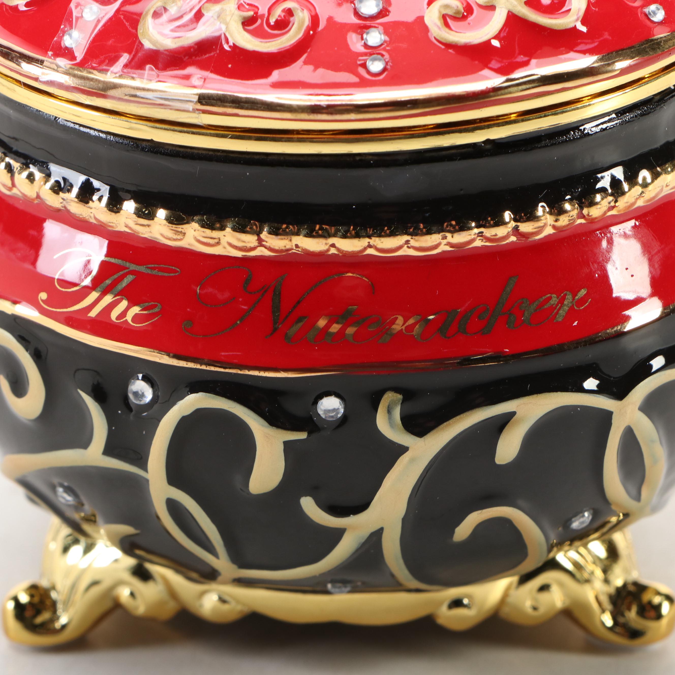The Bradford Exchange "Clara and the Nutcracker" Embellished Porcelain Music Box