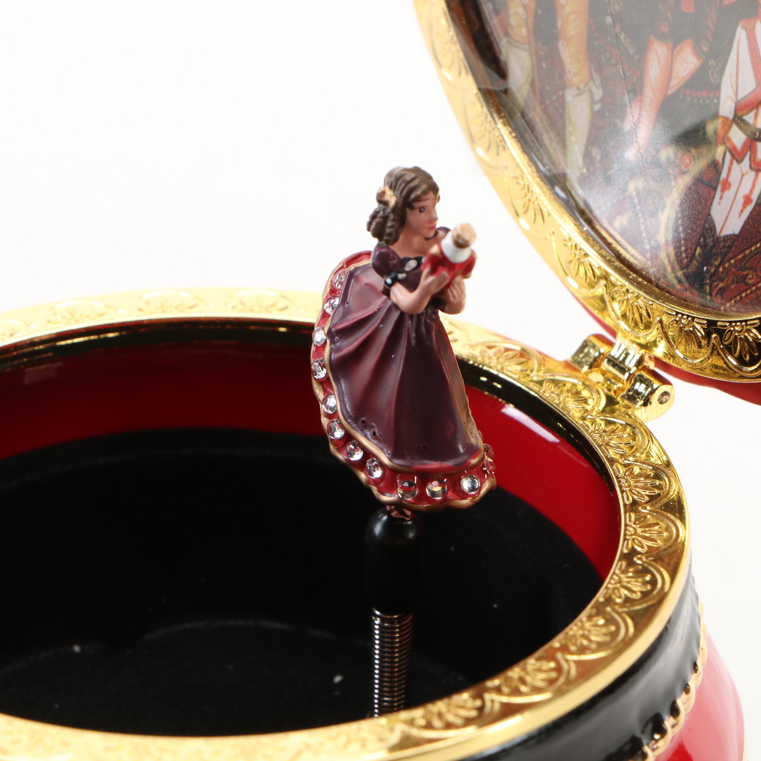 The Bradford Exchange "Clara and the Nutcracker" Embellished Porcelain Music Box