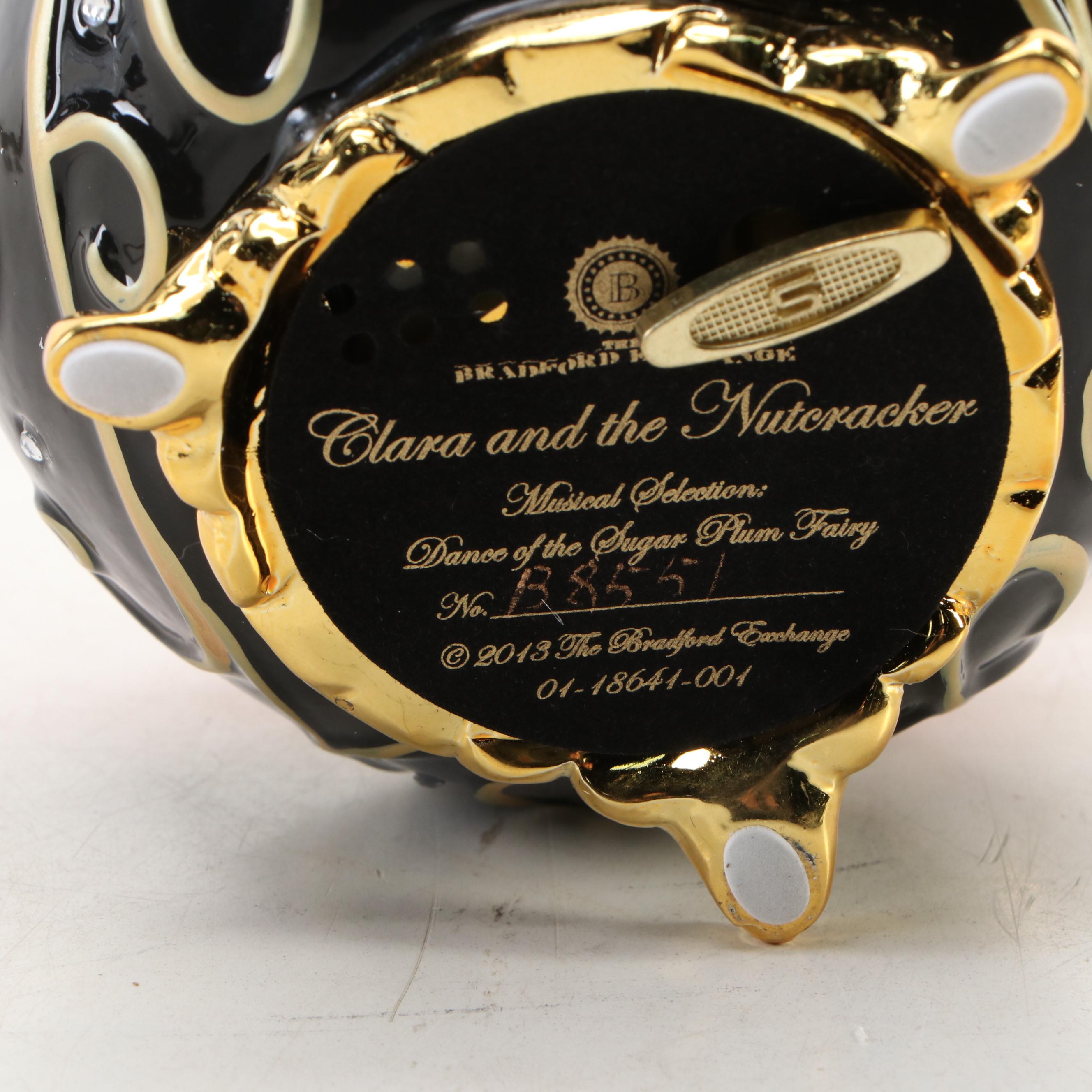 The Bradford Exchange "Clara and the Nutcracker" Embellished Porcelain Music Box