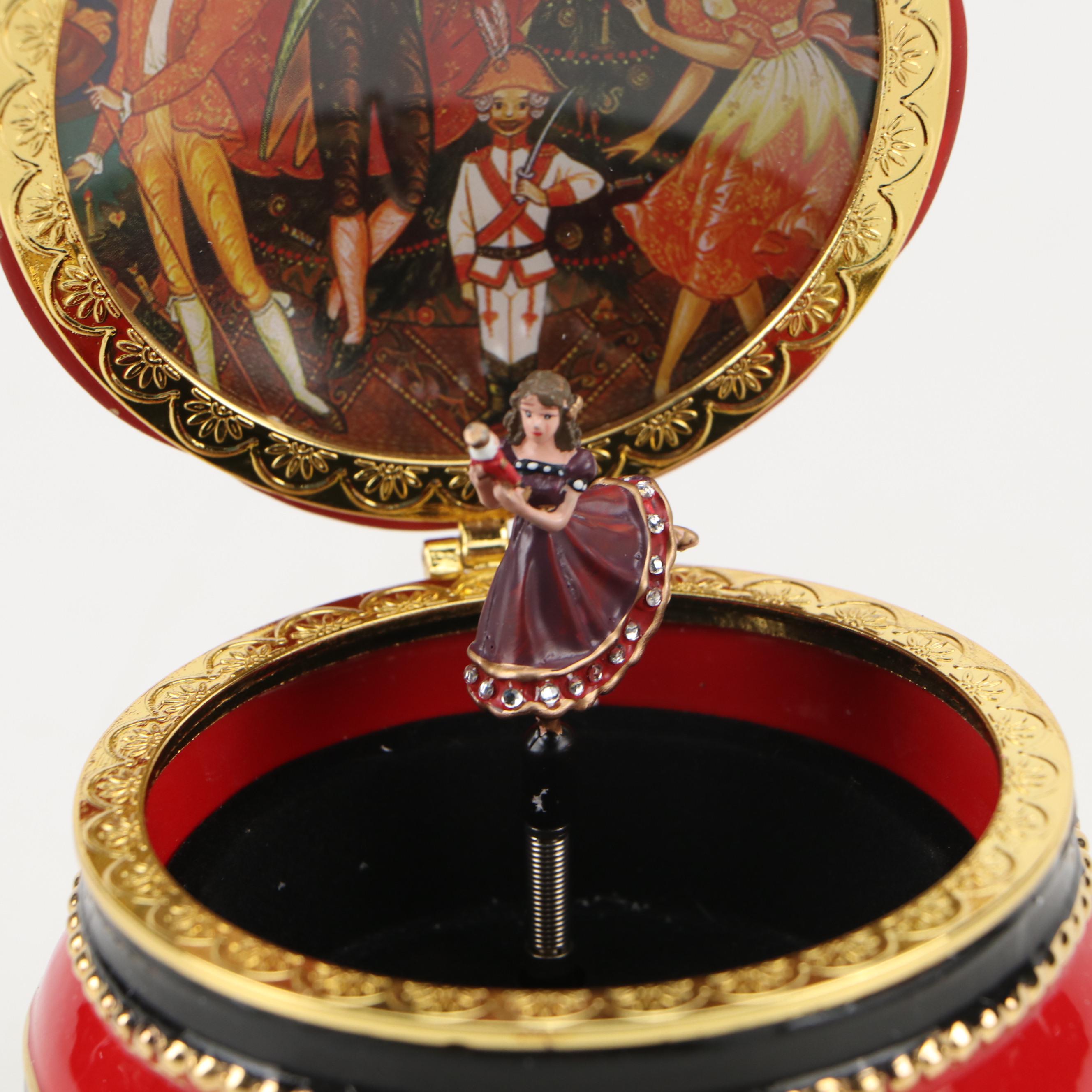 The Bradford Exchange "Clara and the Nutcracker" Embellished Porcelain Music Box