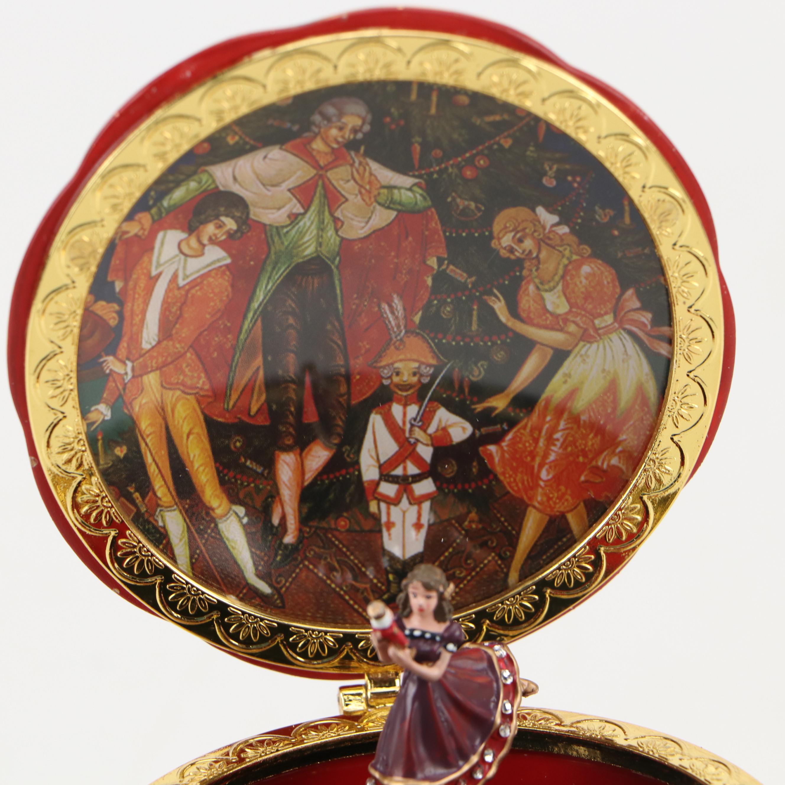 The Bradford Exchange "Clara and the Nutcracker" Embellished Porcelain Music Box