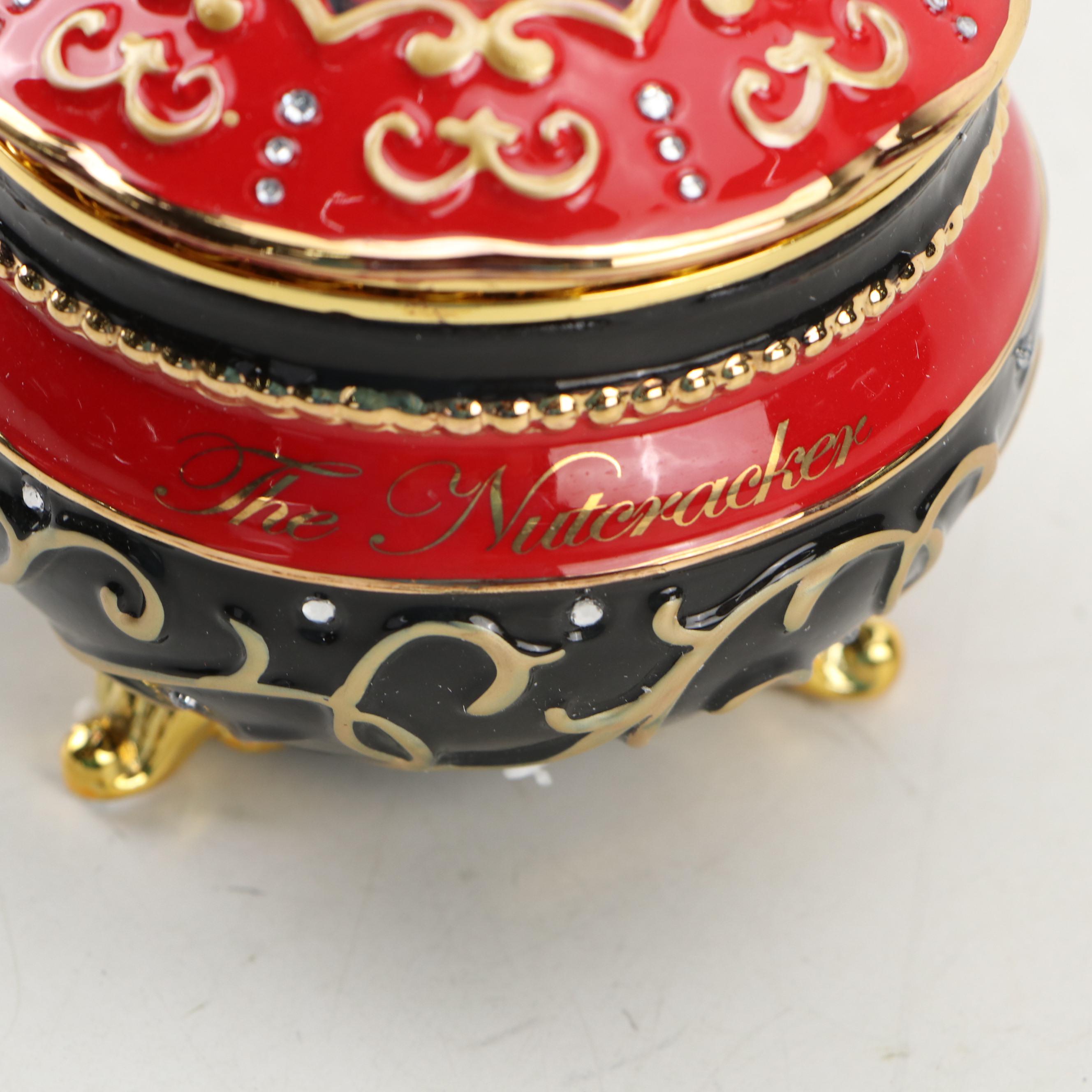 The Bradford Exchange "Clara and the Nutcracker" Embellished Porcelain Music Box