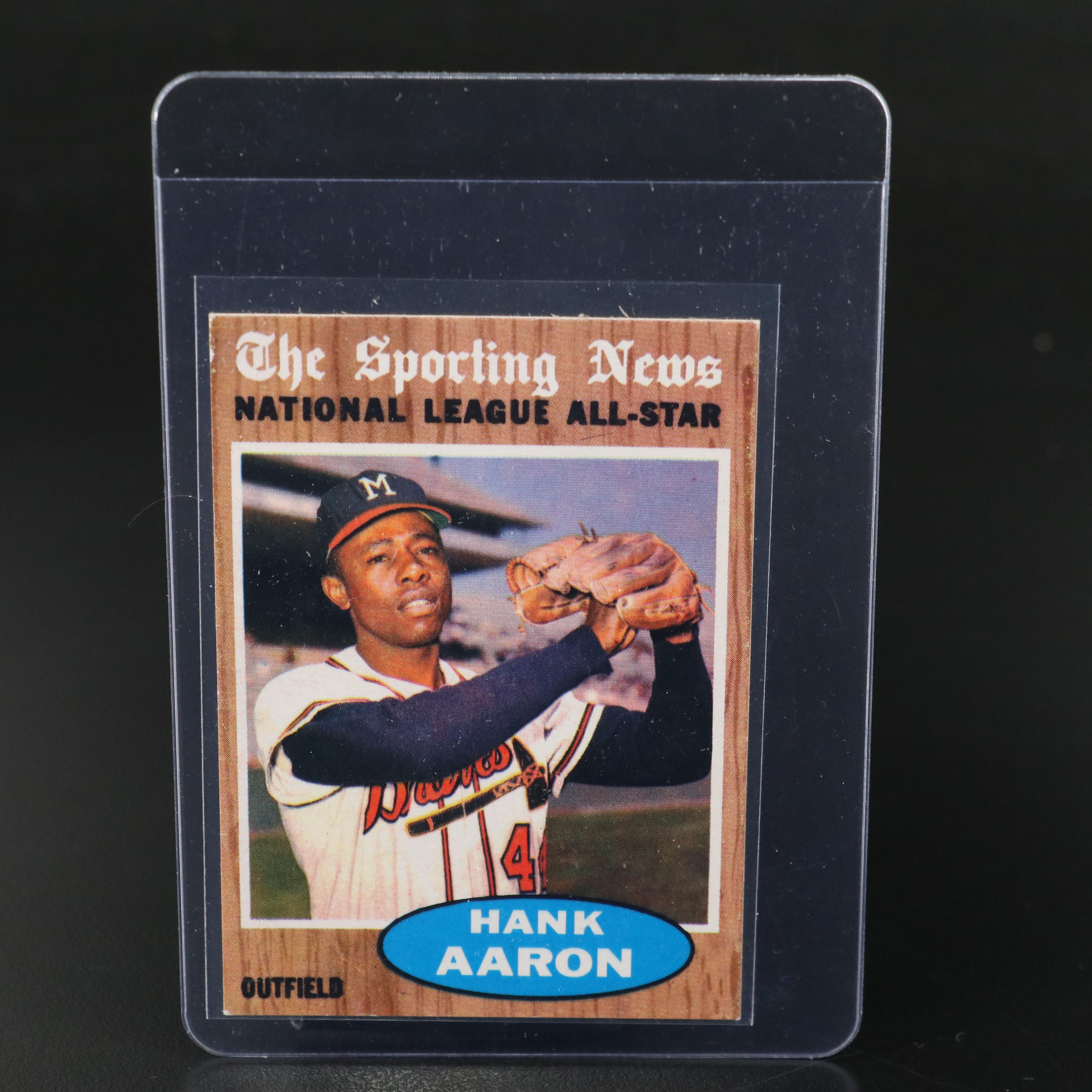 1962 Topps Hank Aaron Milwaukee Braves All-Star Baseball Card