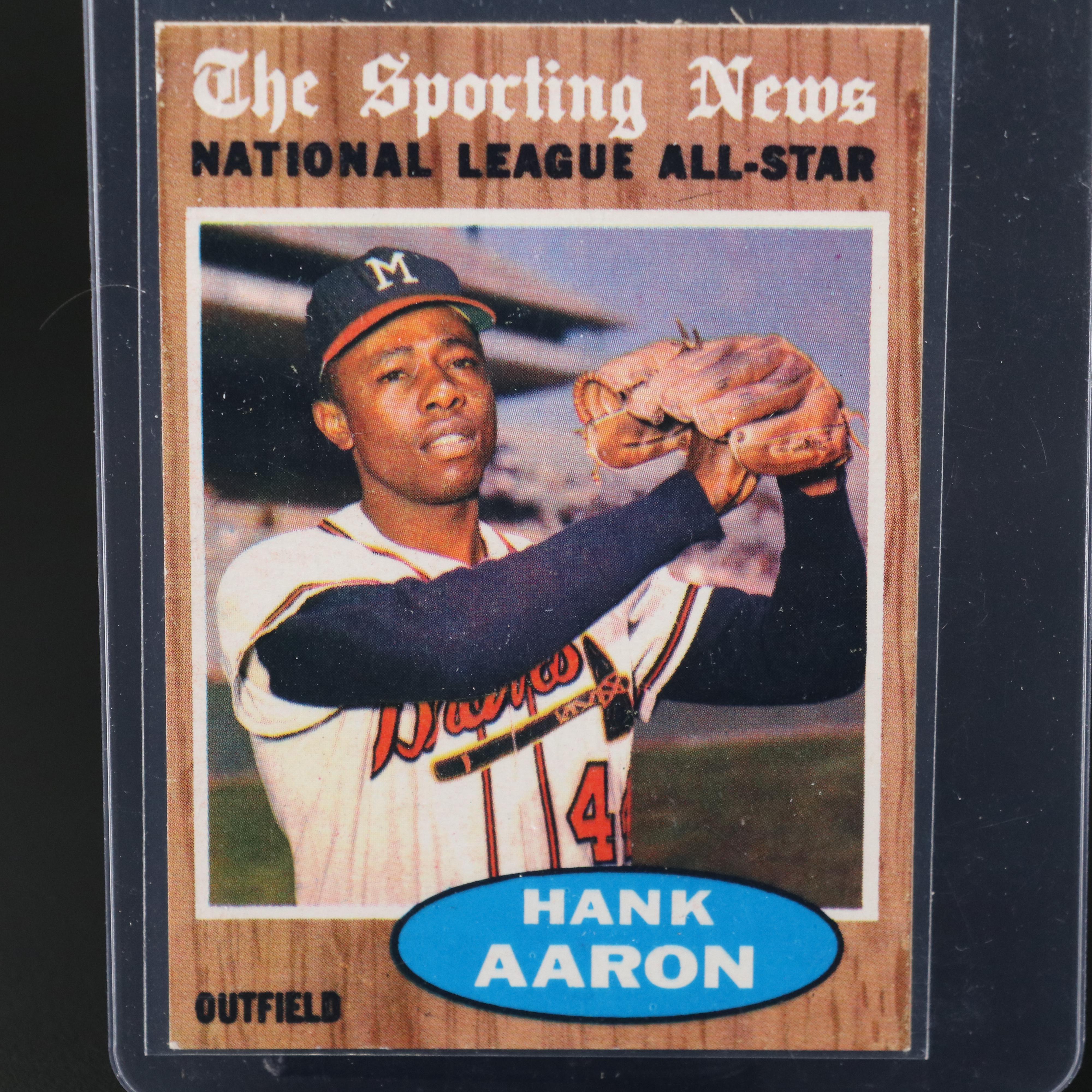 1962 Topps Hank Aaron Milwaukee Braves All-Star Baseball Card