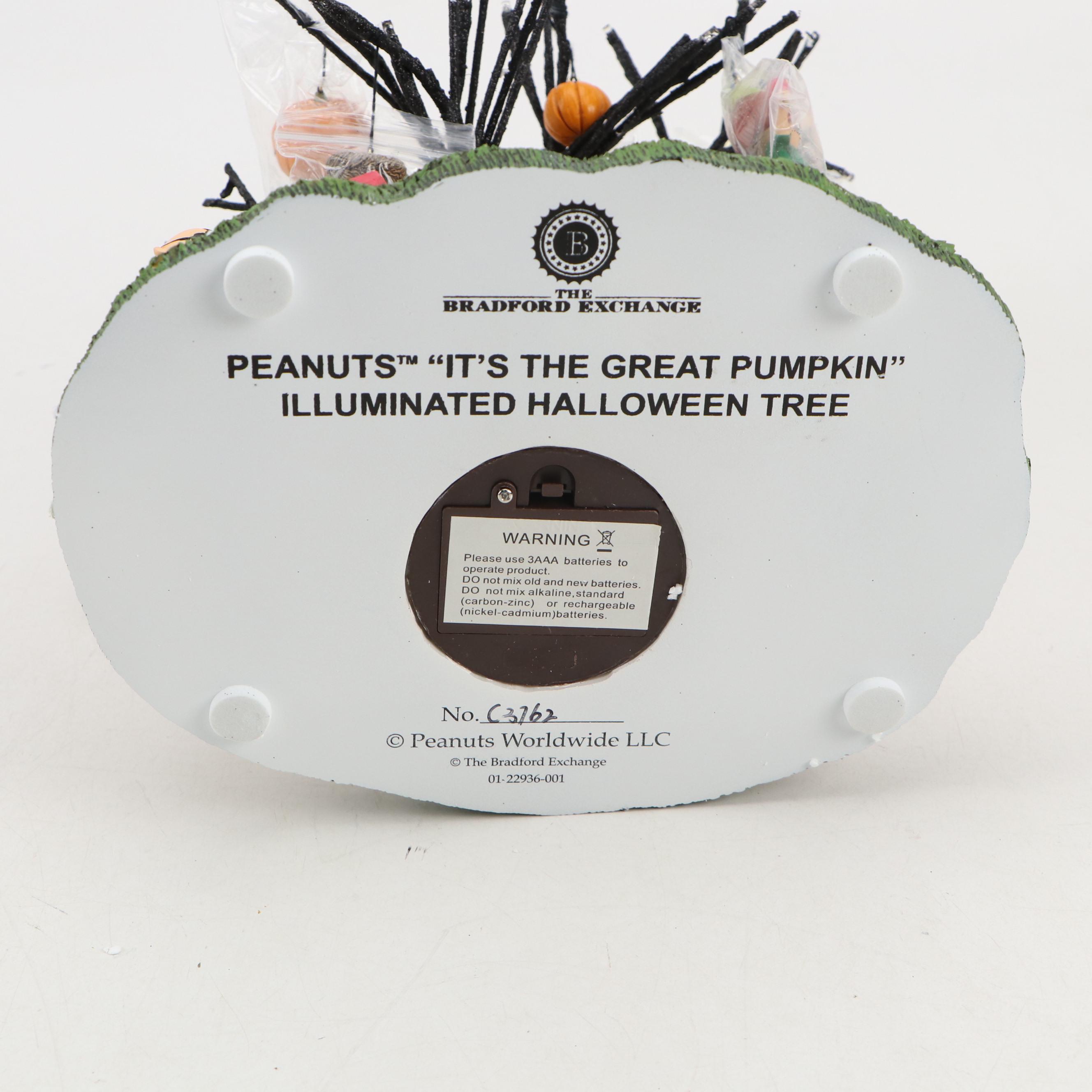 Bradford Exchange Peanuts "It's the Great Pumpkin" Illuminated Halloween Tree
