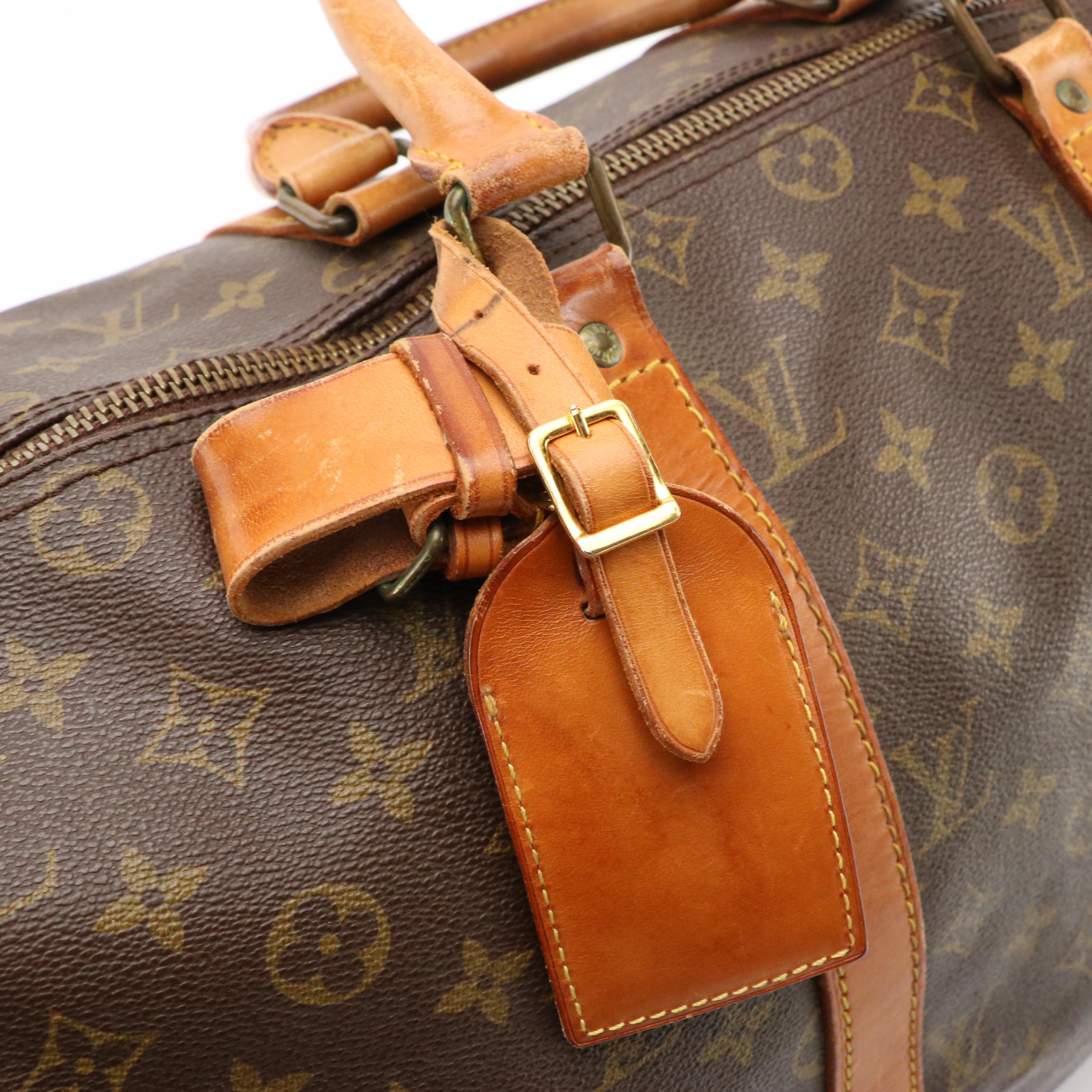 Louis Vuitton Keepall 50 Travel Bag in Monogram Canvas and Leather