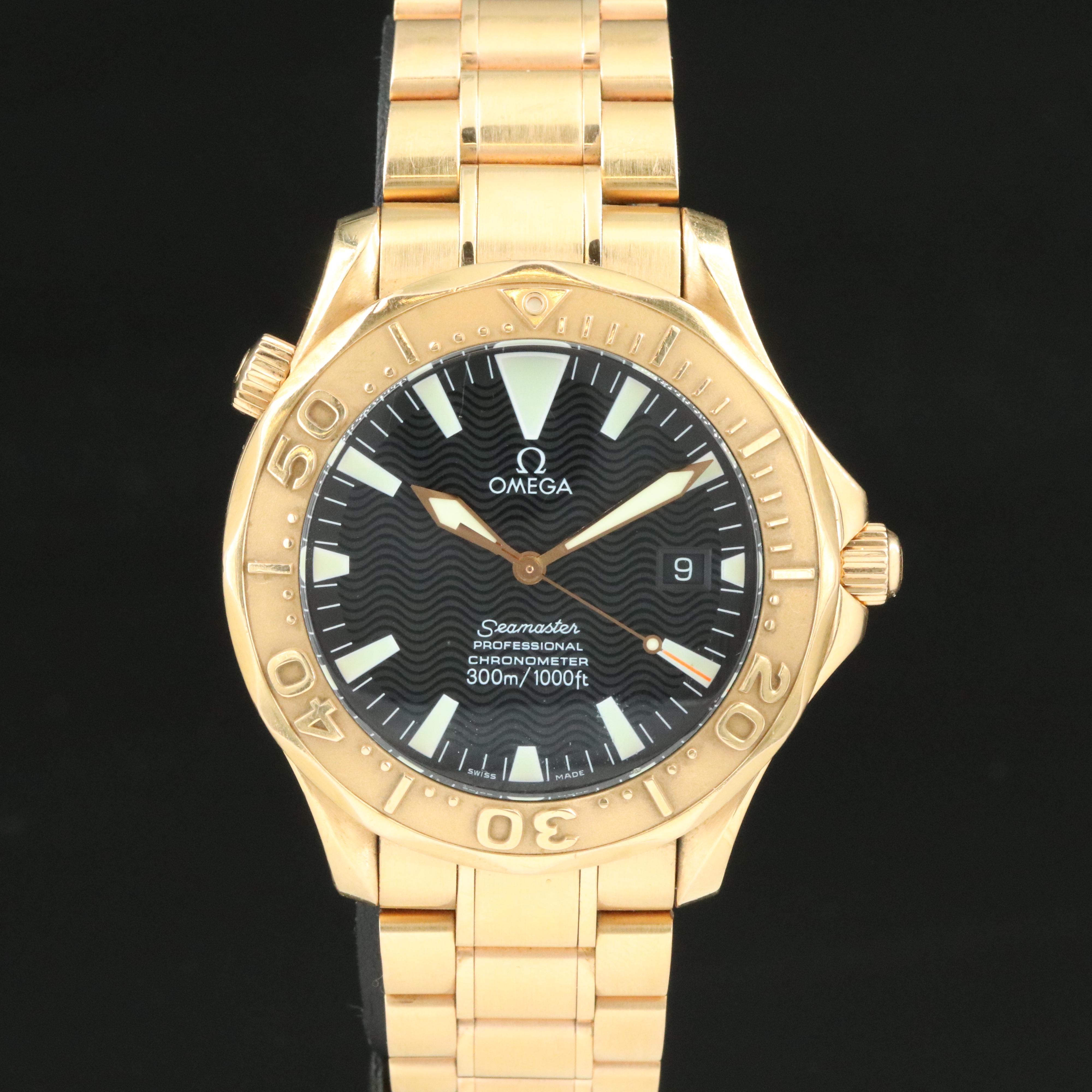 Omega Seamaster 2136.50.00 18K Gold 41mm Automatic Watch